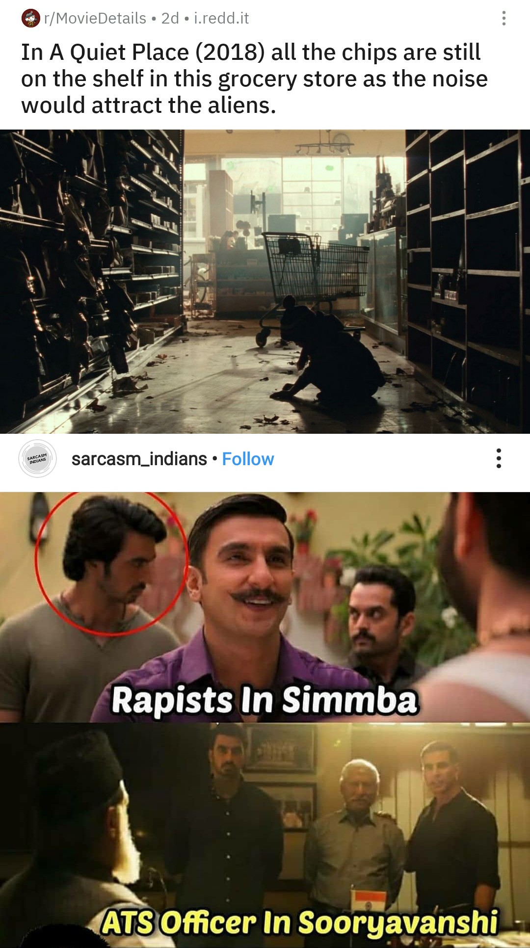 Medium budget Hollywood movie vs. Big budget Indian movie