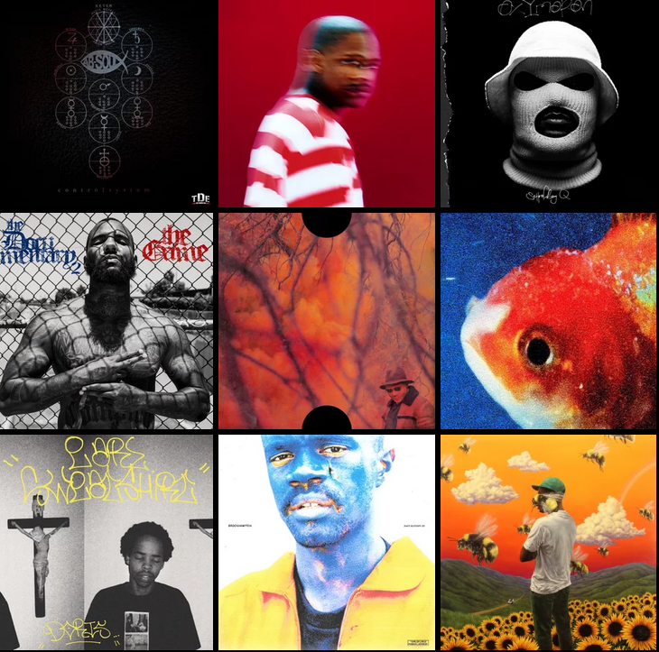 whats are the top west coat hiphop albums to come out in the 2010s in