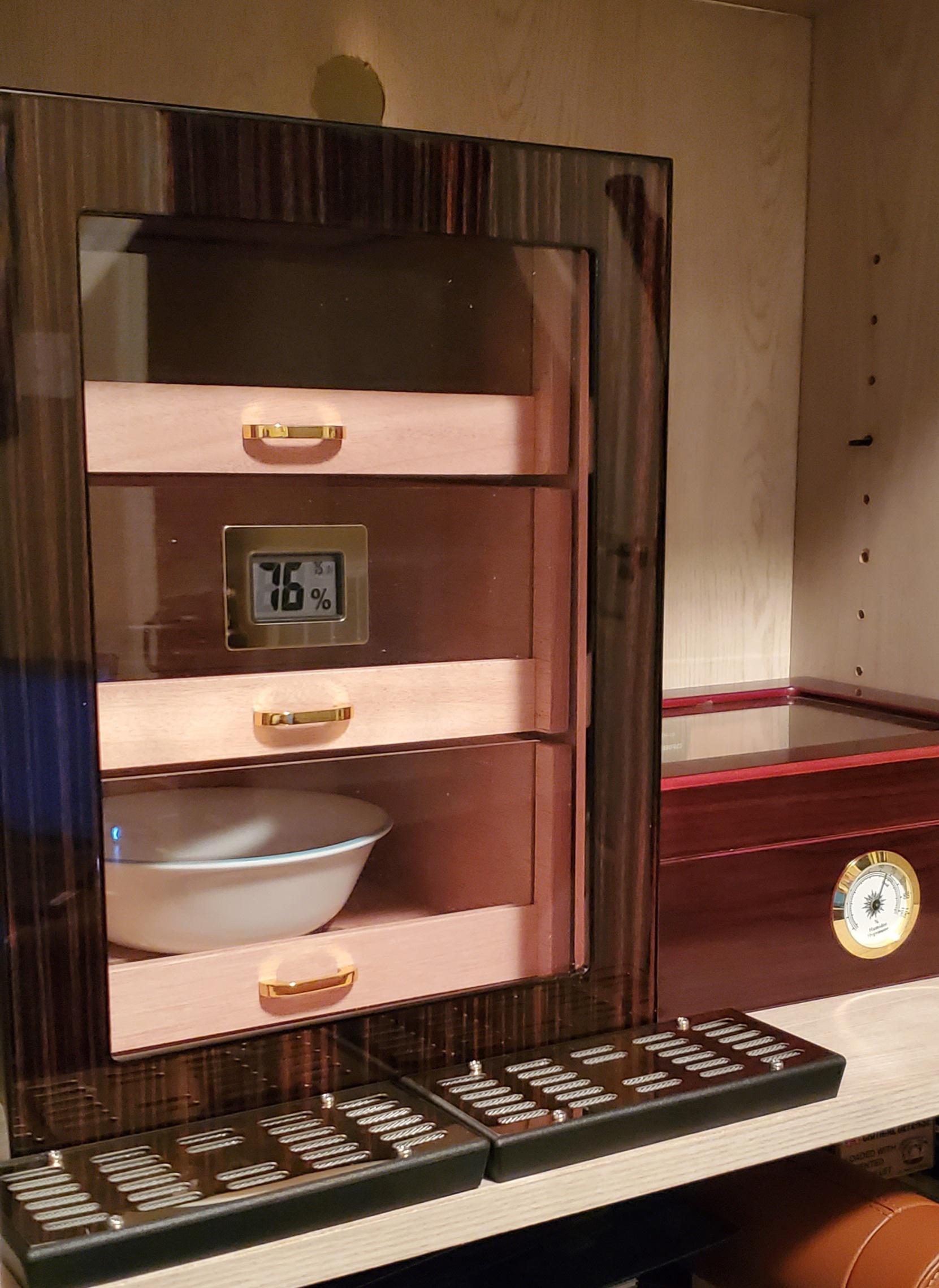 Seasoning the new Woodronic. First humidor of this size so any tips are