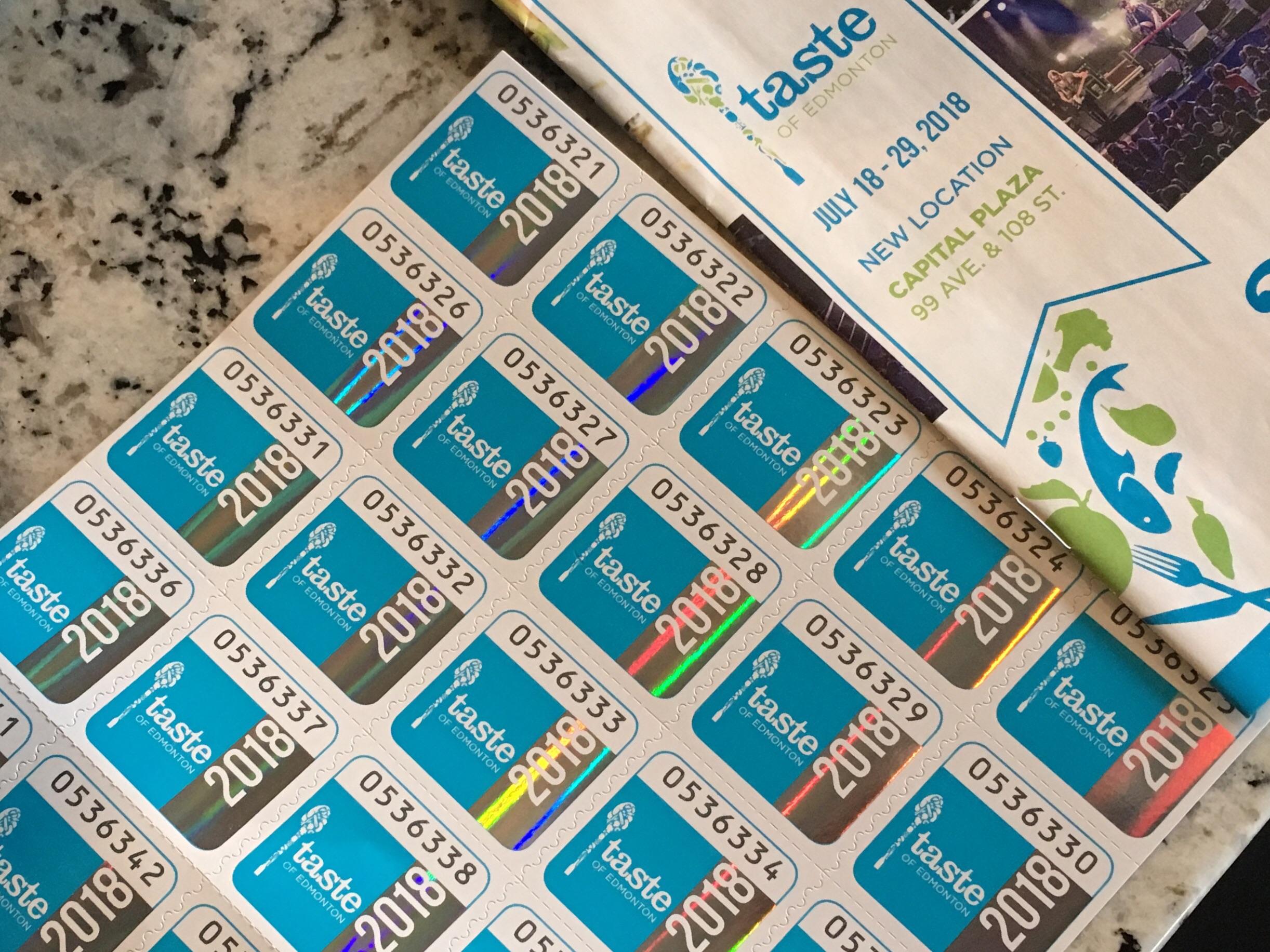Finally got my Taste of Edmonton tickets in the mail. r/Edmonton