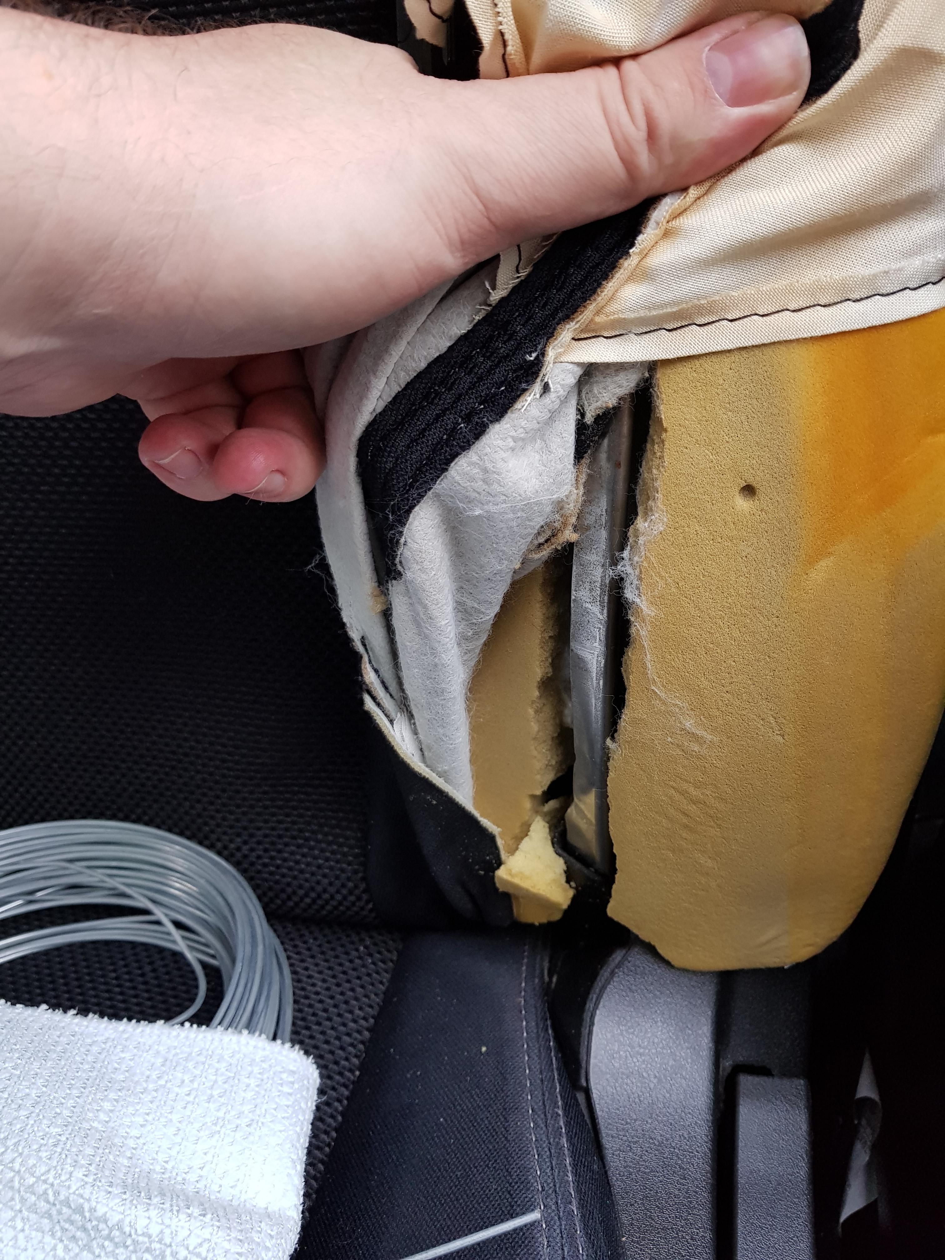 So the wire holding the seat support basket on my driver seat broke