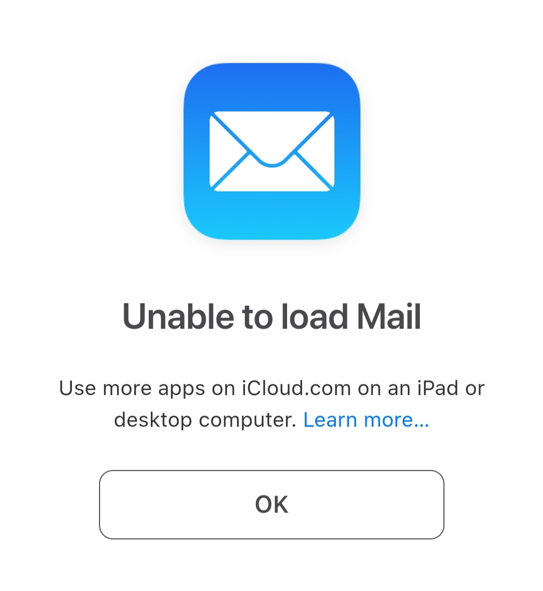 Apple have made it so you can't access your iCloud mail on any device