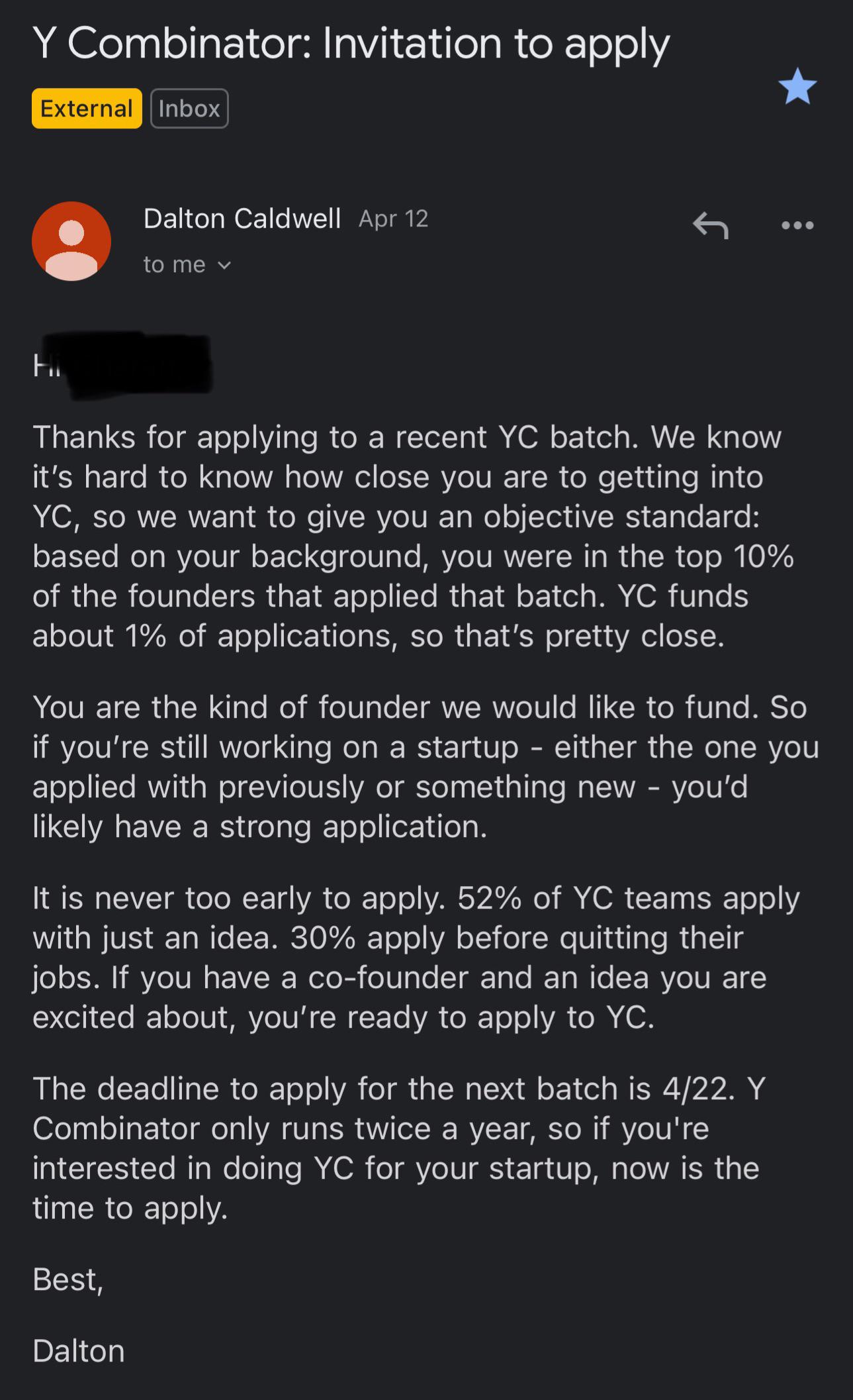 Does this mail from Dalton mean anything?