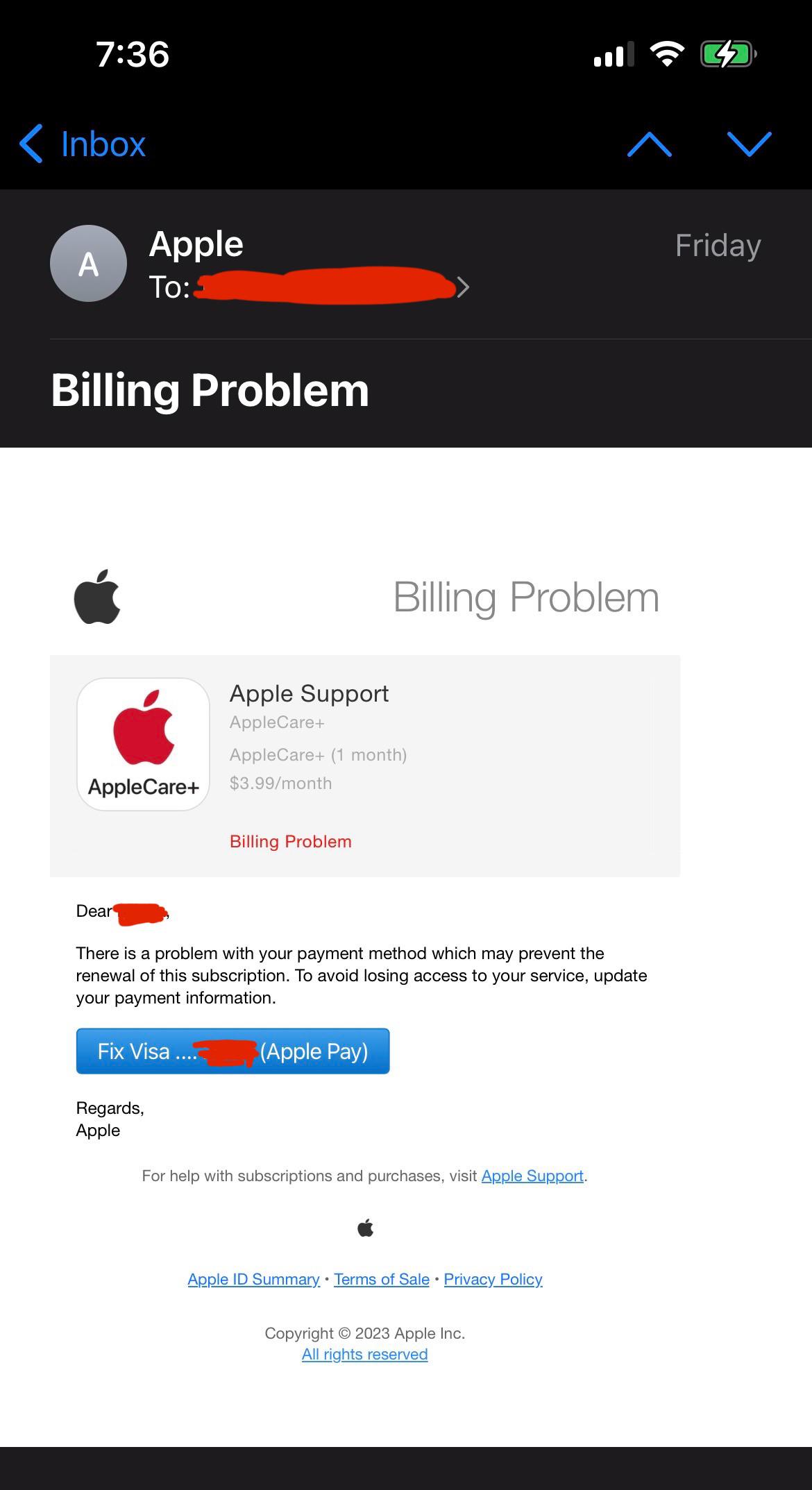 Apple Billing Issue r/iphone