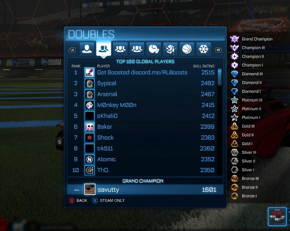 Boosting Account 1 on 2s Leaderboard??? r/RocketLeague