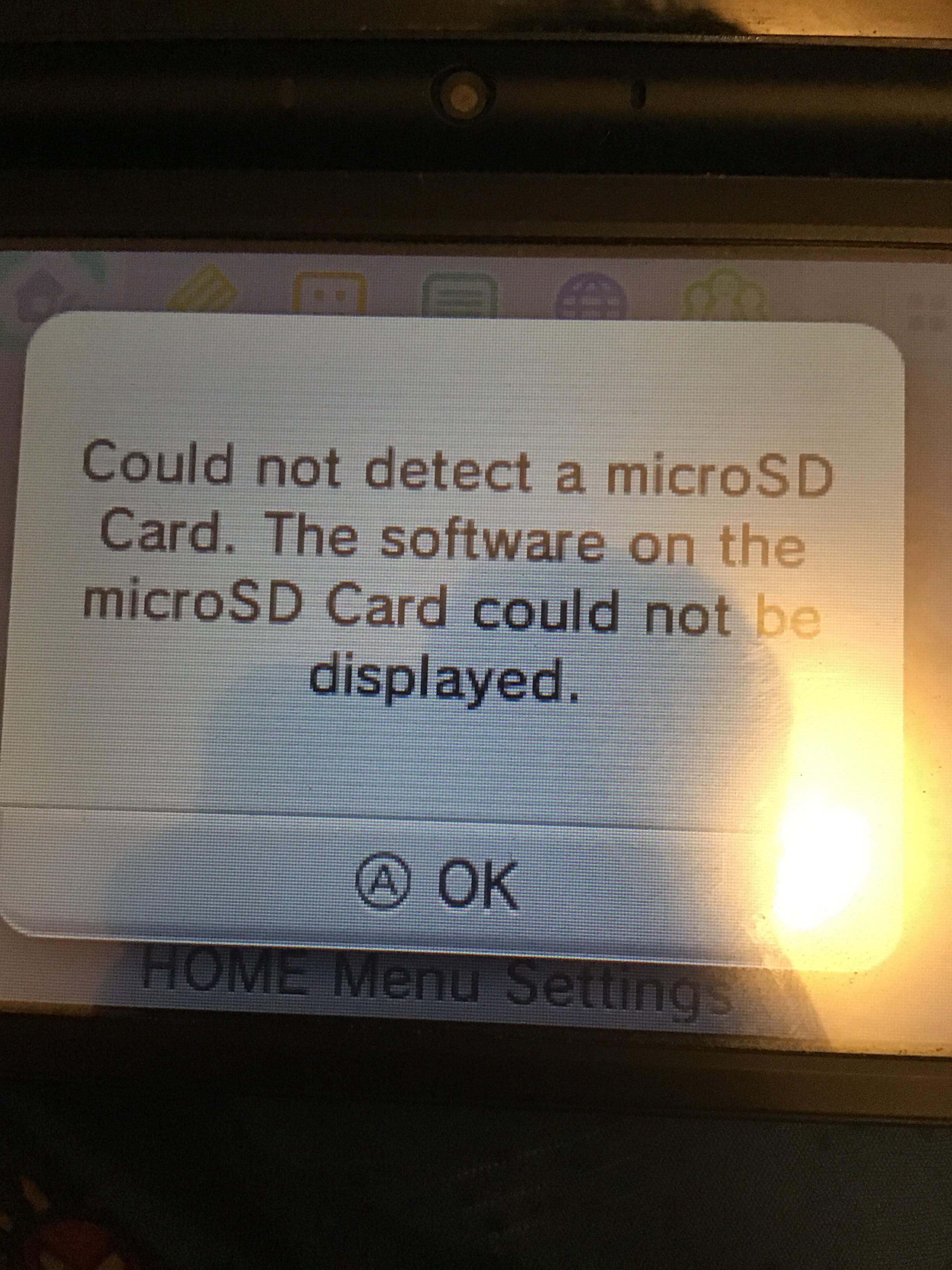 I just got a new sd card and when I put it in I get this message. Any