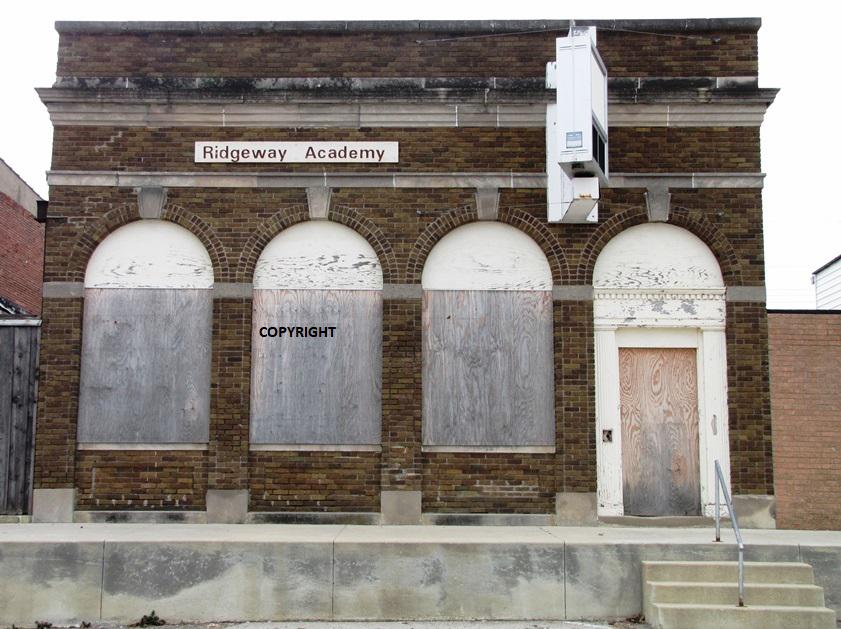 Ridgeway, Iowa Bank, I believe Probably 1910s, satellite views show