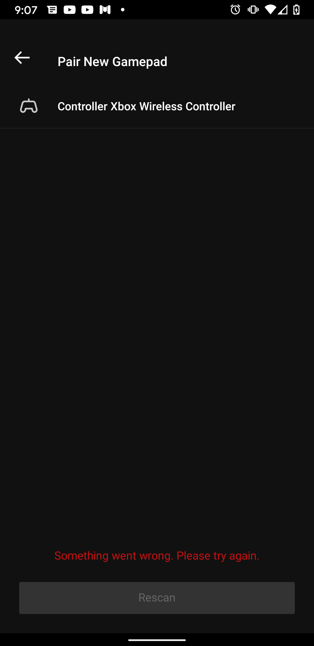 When I try to connect my Xbox controller I get this. A quick Google