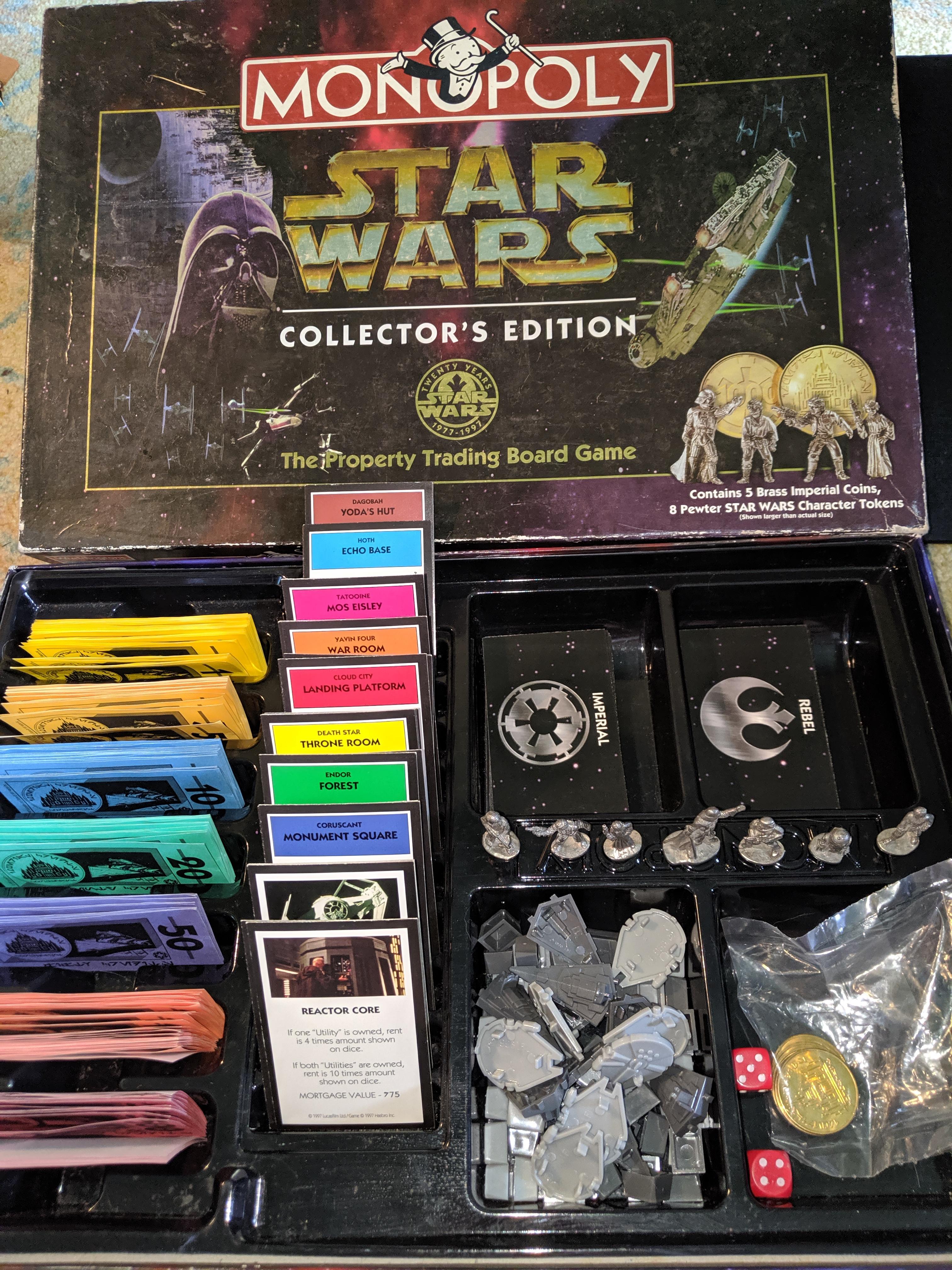 I picked up this collector's edition Star Wars Monopoly for £1 from a