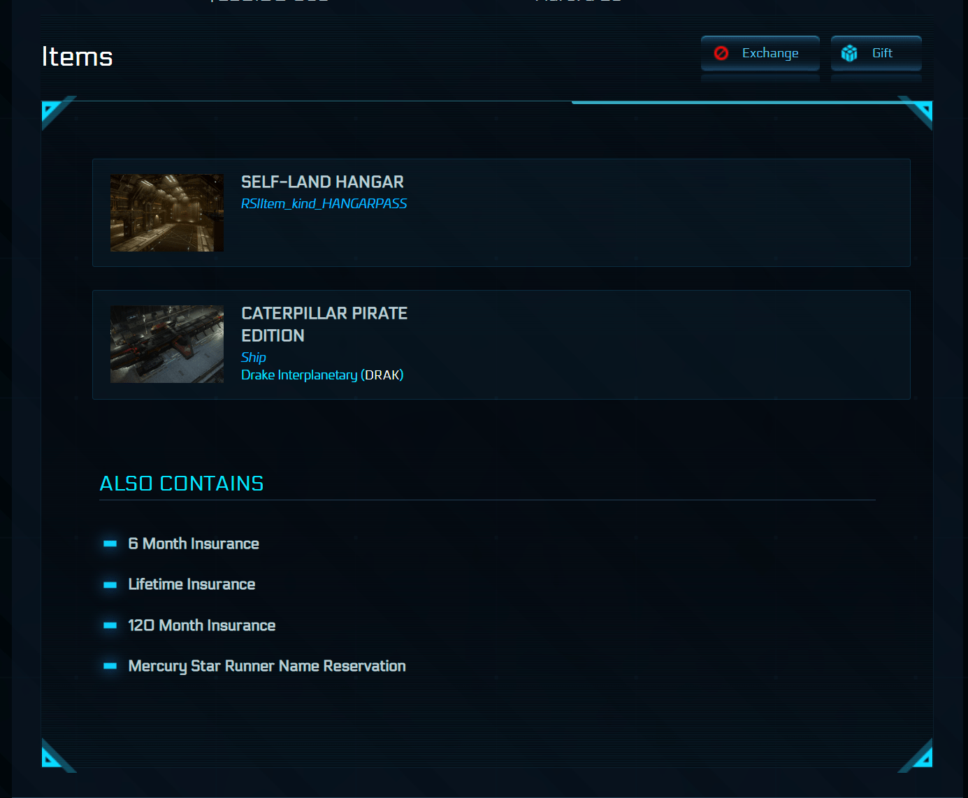 [WTS] Drake Caterpillar Pirate Edition LTI CCU'ed 450 r/Starcitizen