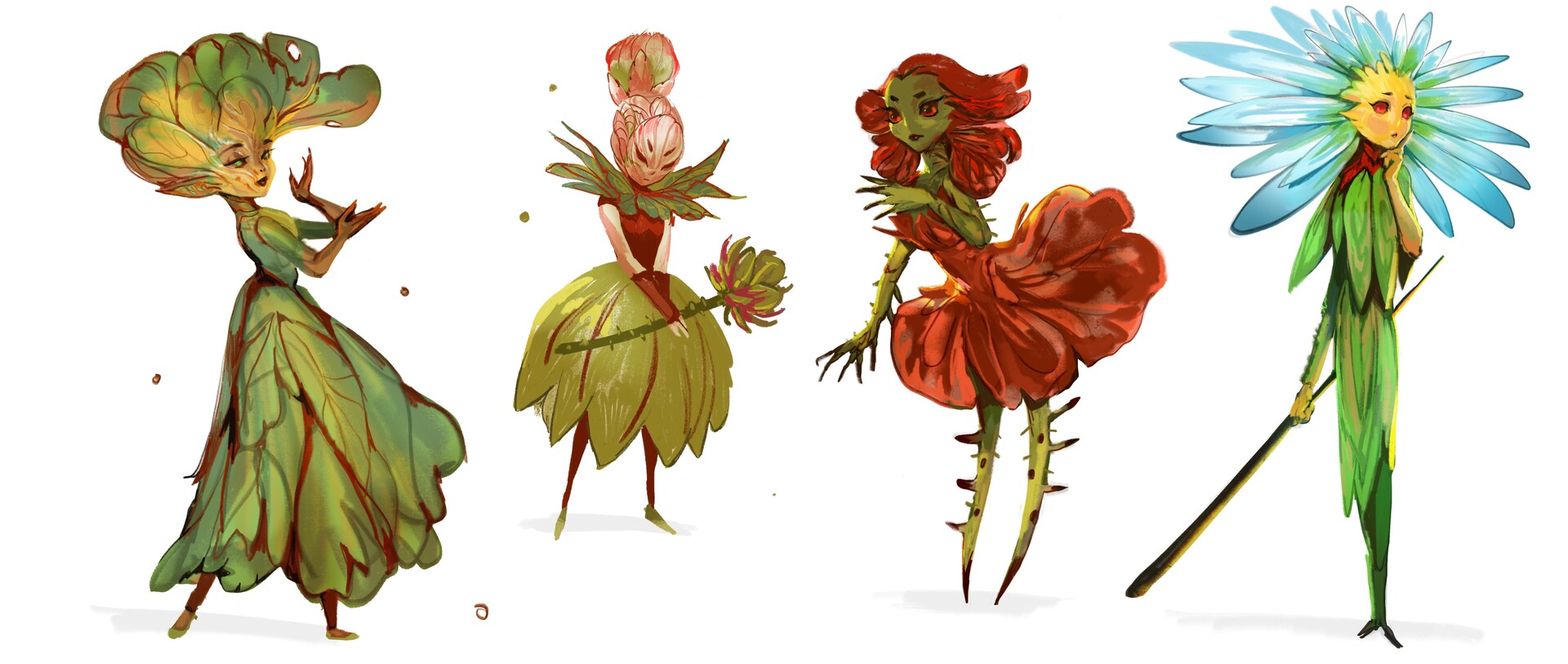 Floral Fairies by Sandra Duchiewicz r/ImaginaryCharacters