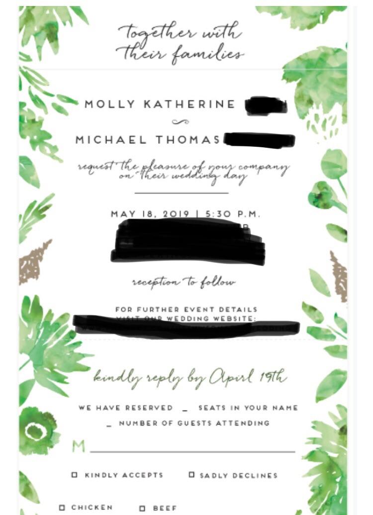 CC All in One Minted Invite r/weddingplanning