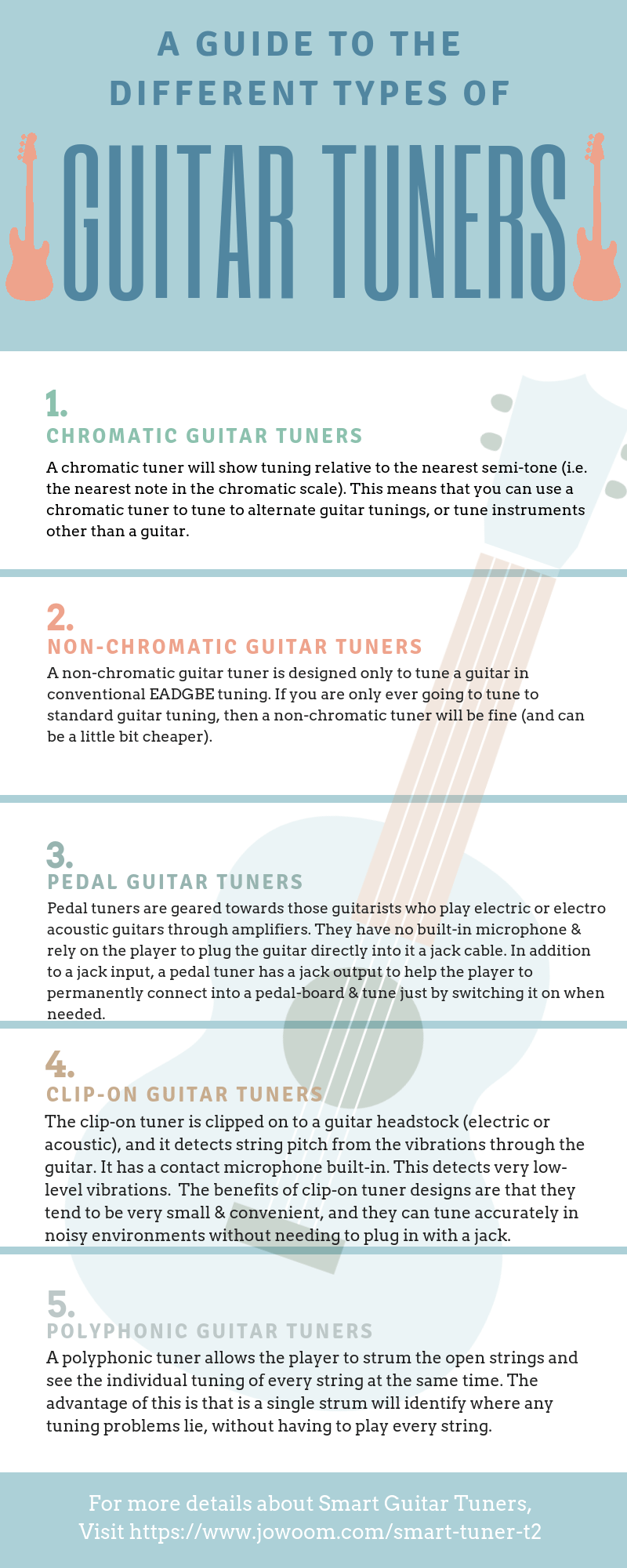 A Guide To The Different Types of Guitar Tuners r/Infographics