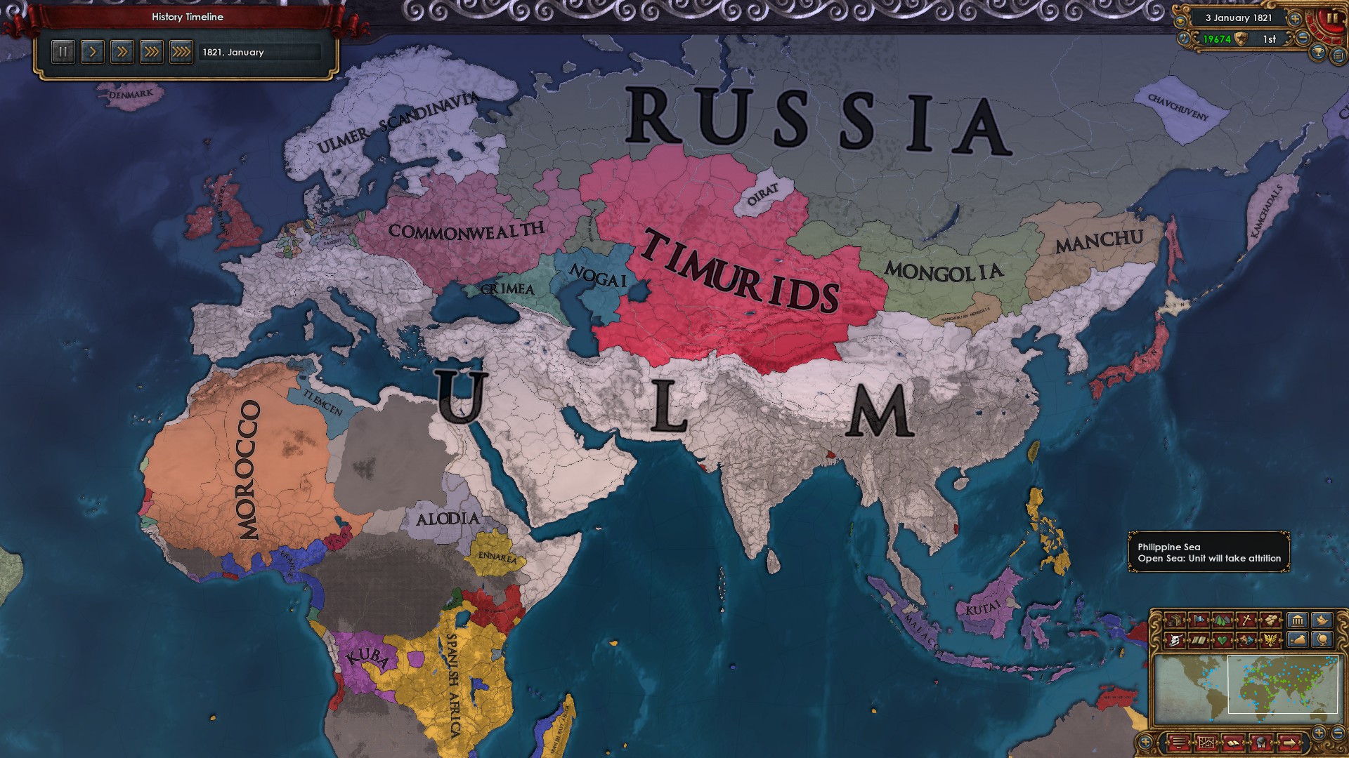 EU4 The entire ottoman army got stuck on corfu and now his country