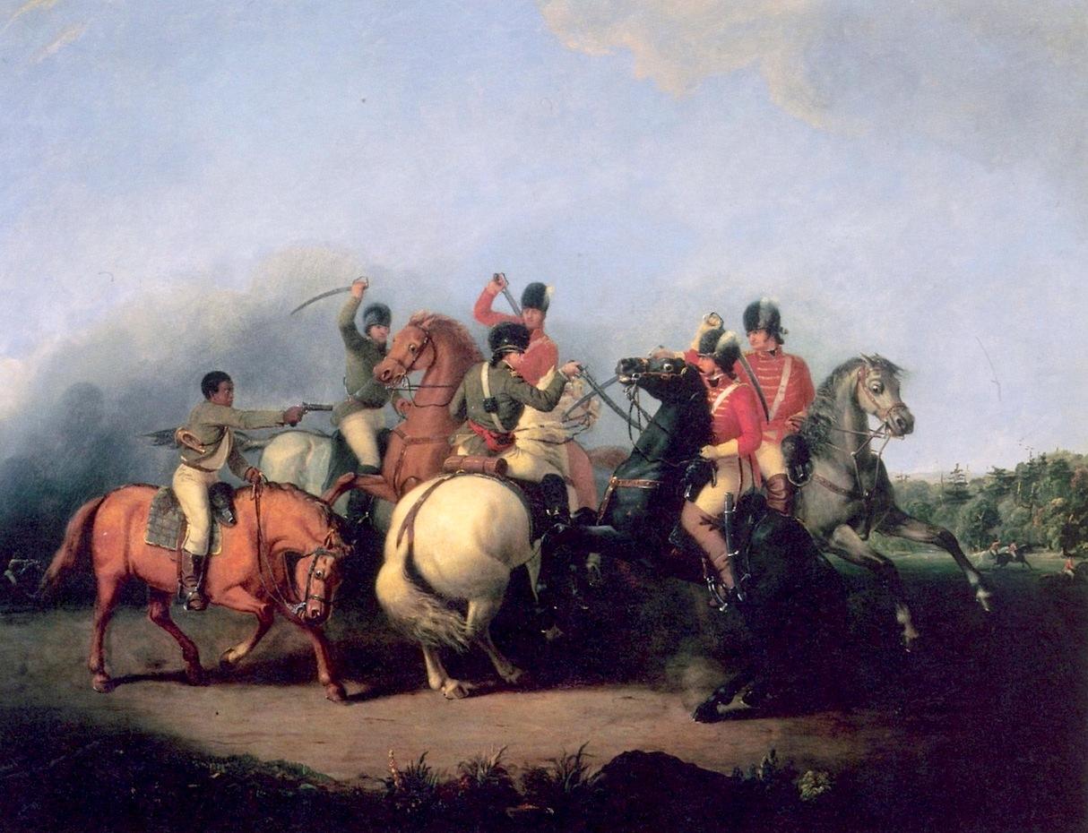 "The Battle of Cowpens" Painting by William Ranney 1845, showing an
