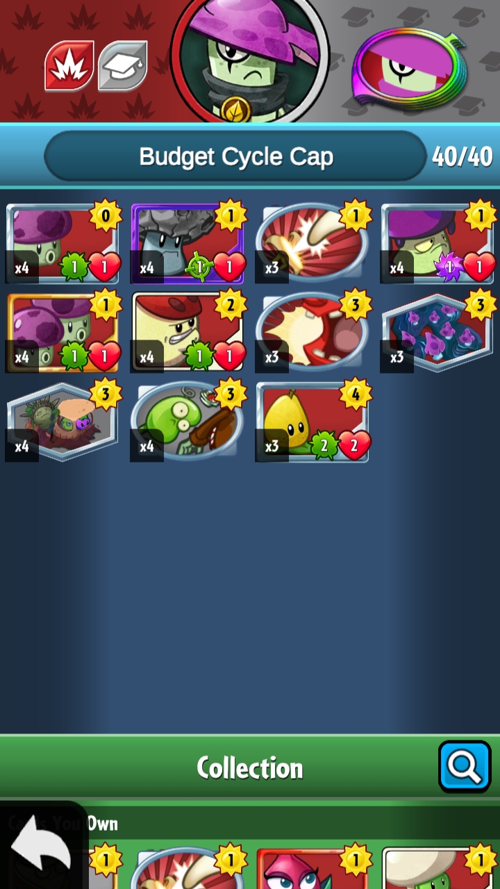 My budget cycle cap deck. This has allowed me to climb ranks. r/PvZHeroes