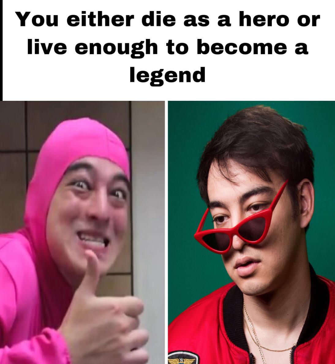 Pink guy transform into Joji r/memes