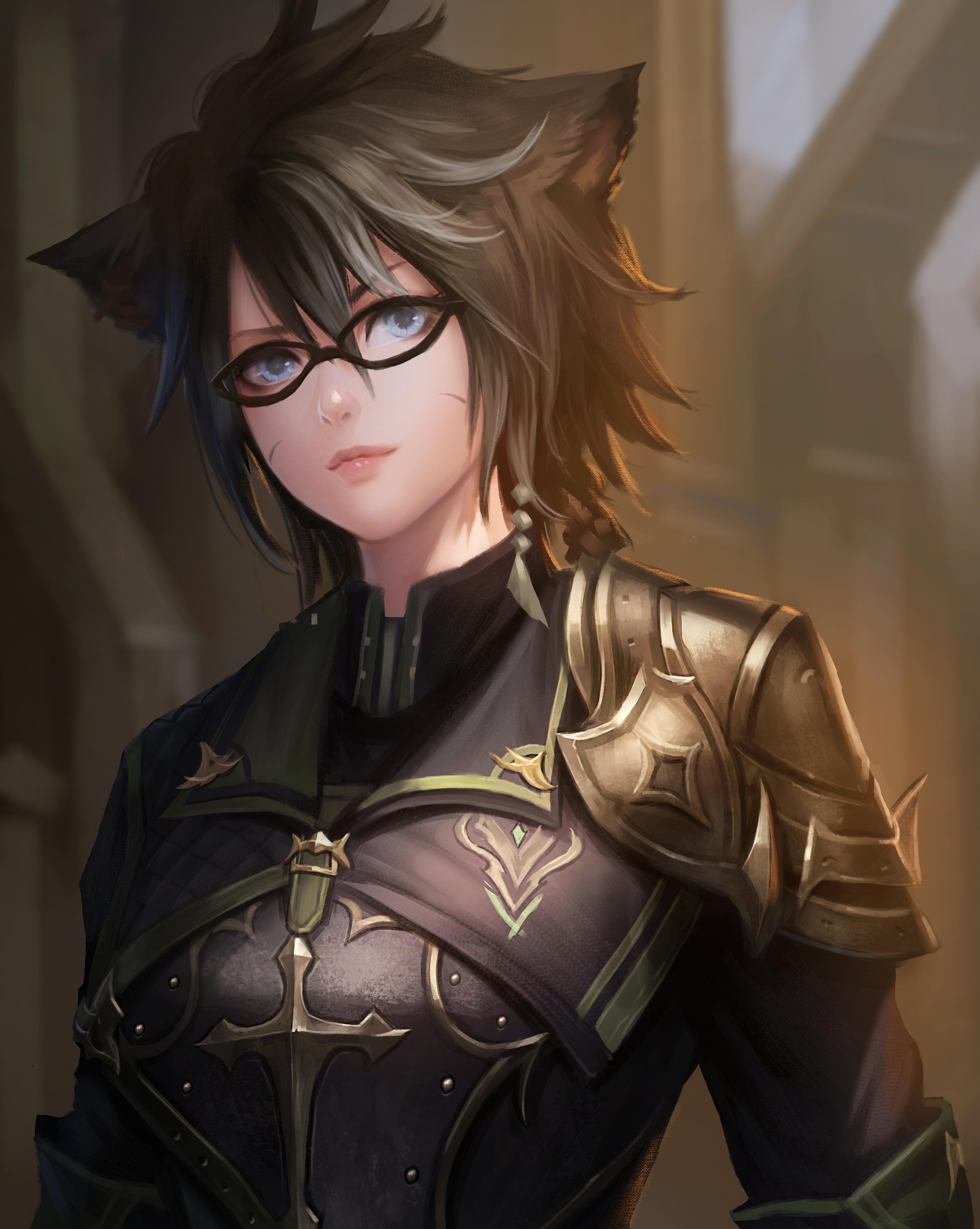 Armoured Mi'qote with Glasses by chaosringen (Artist link in comments