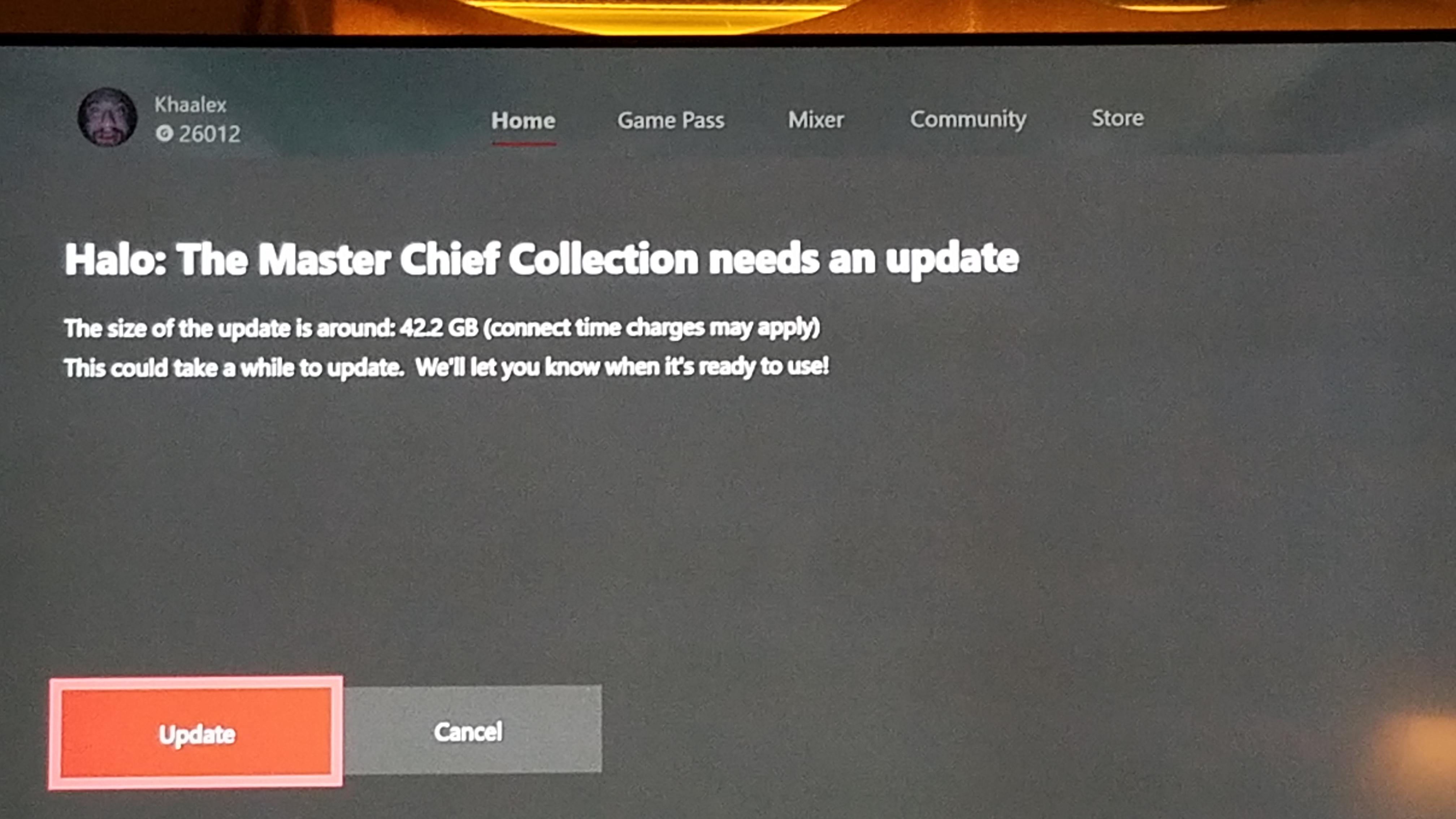 My Xbox is set to auto update games so they're done once I get home