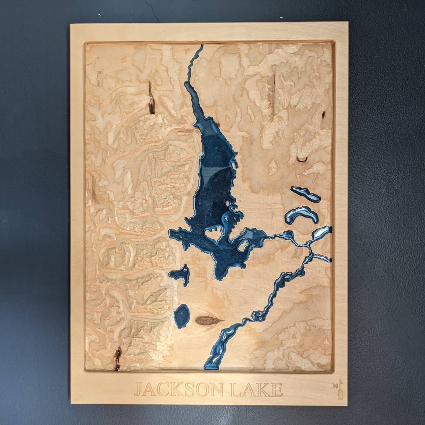 I made a 3D relief map of Jackson Lake and it's surroundings. The