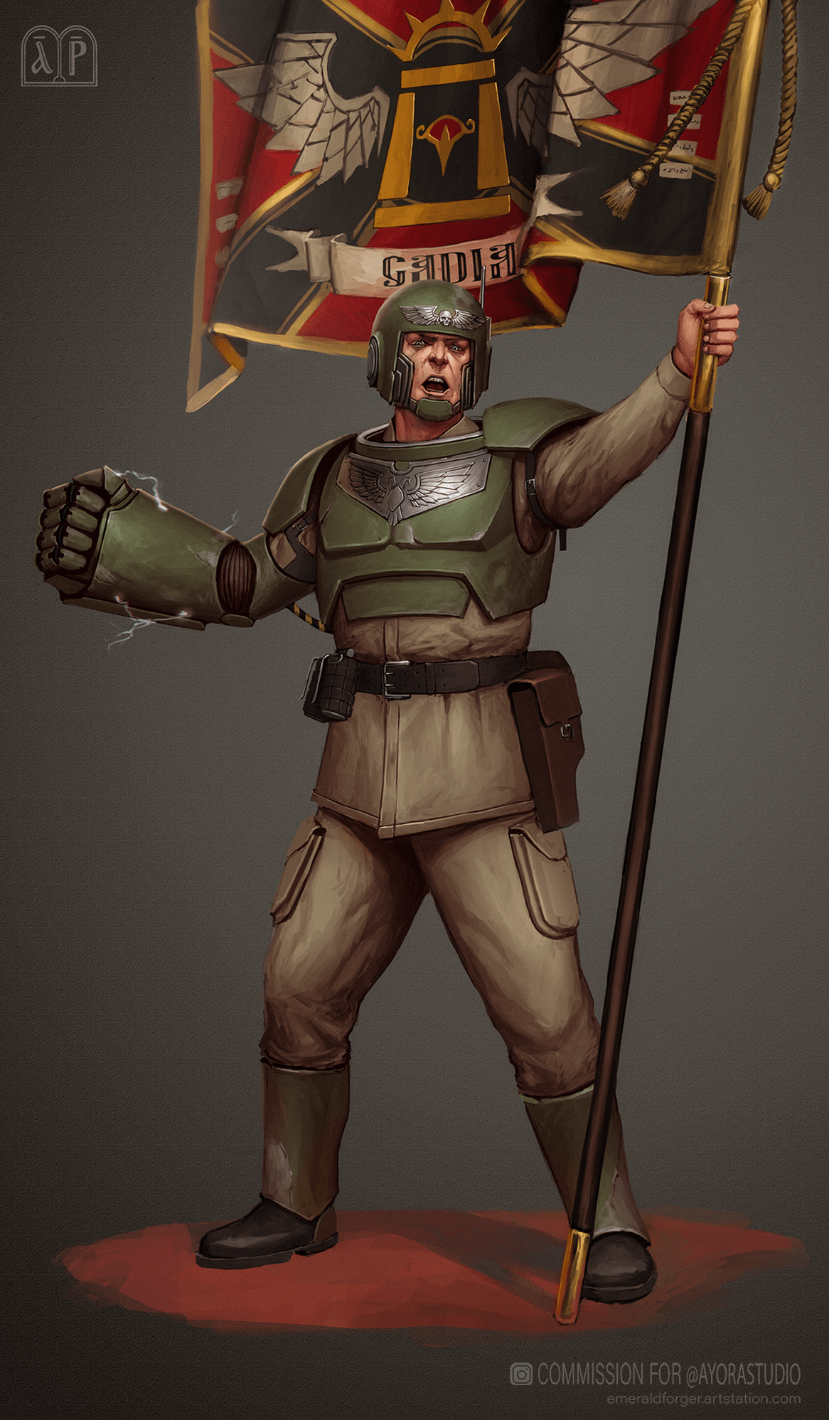 Cadian Standard Bearer, commission. r/ImaginaryWarhammer