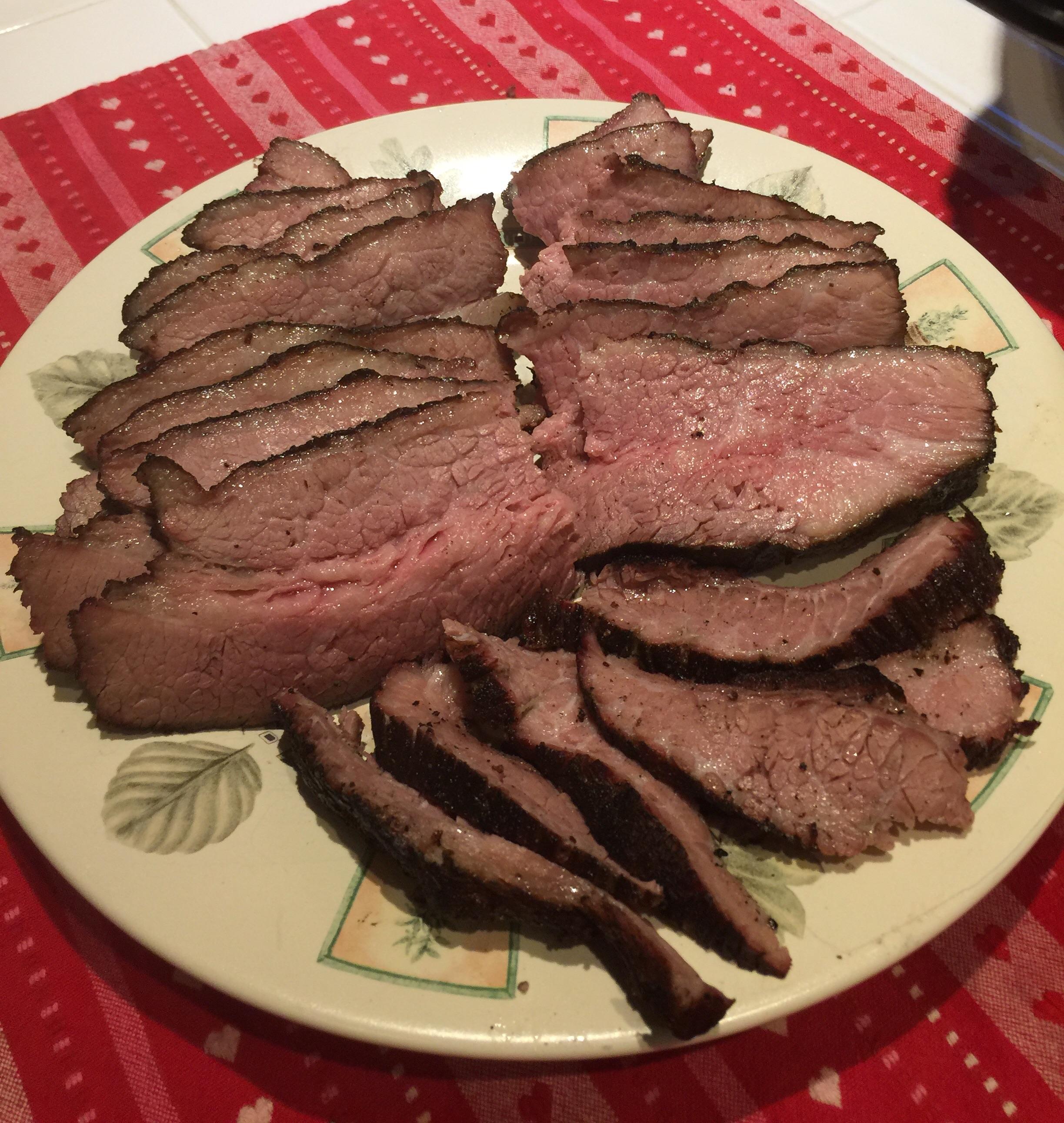 Brisket, propane BBQ smoked, sous vide 48 hours r/sousvide