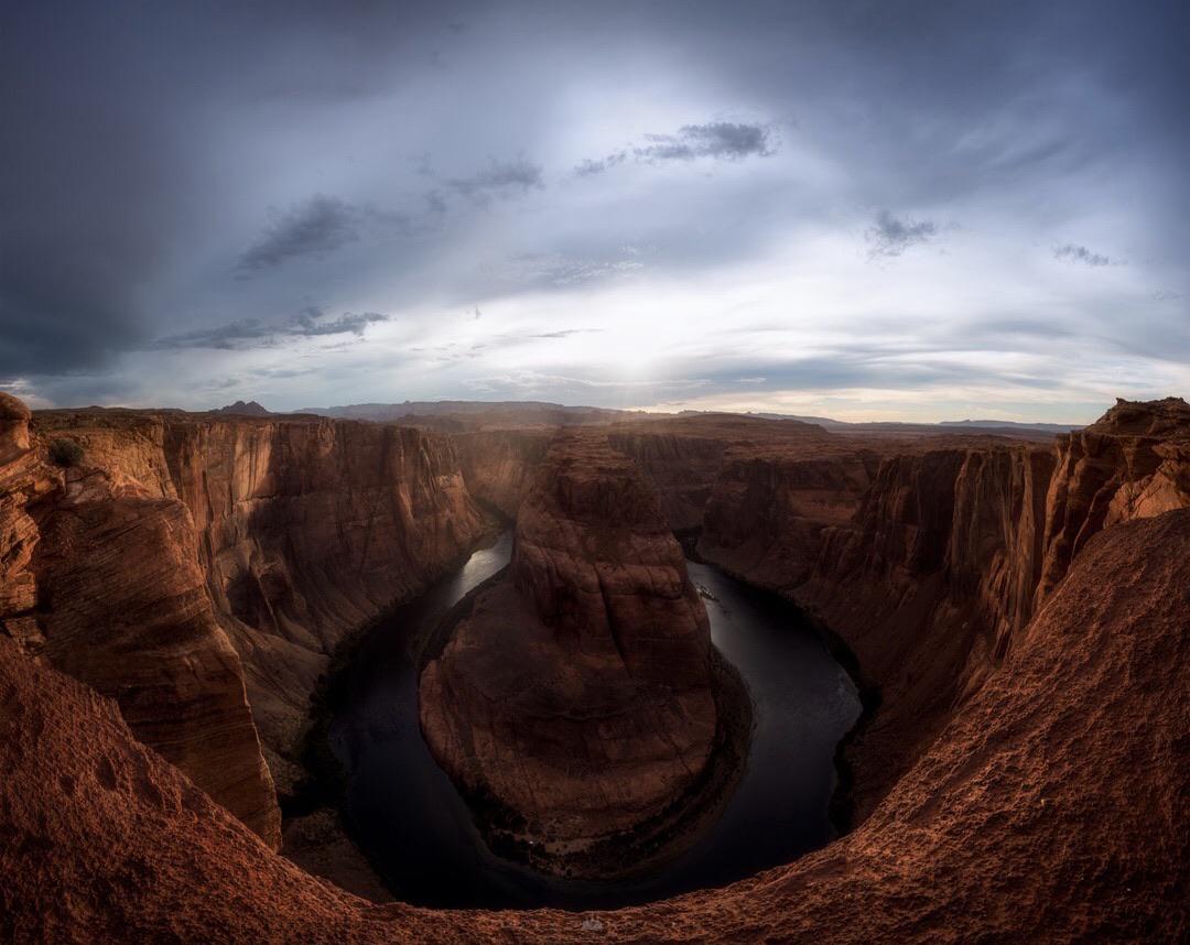 Sunset at Horseshoe Bend, AZ. [OC][1080x858] EarthPorn