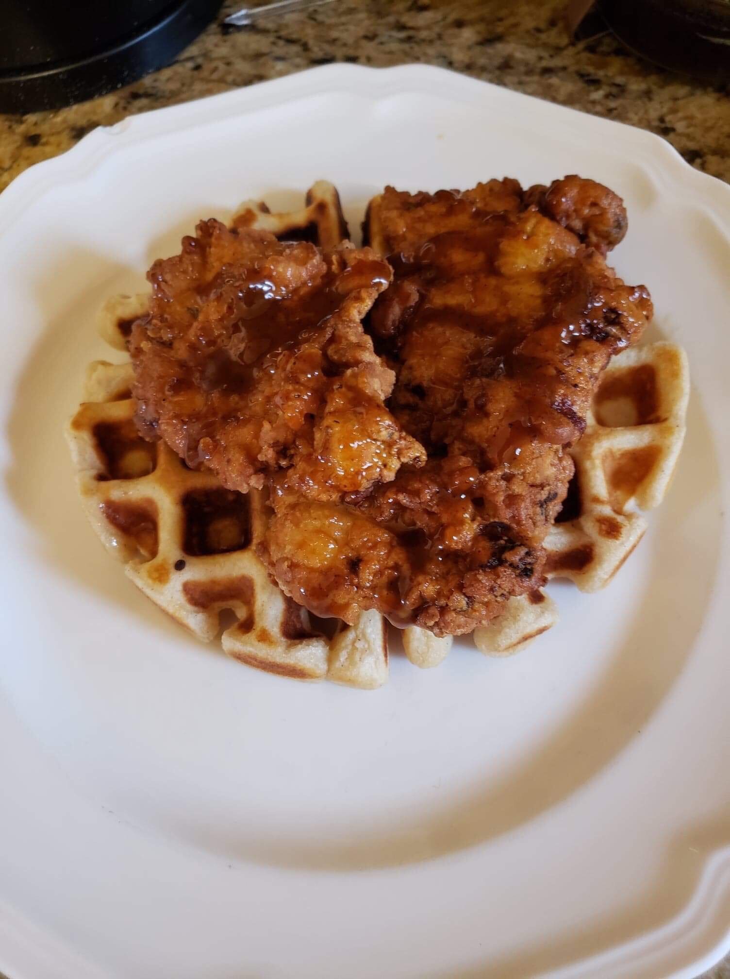 [Homemade] Chicken and Waffles r/food