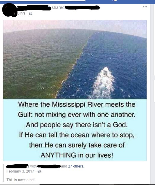 Where the Mississippi River meets the Gulf r/insanepeoplefacebook