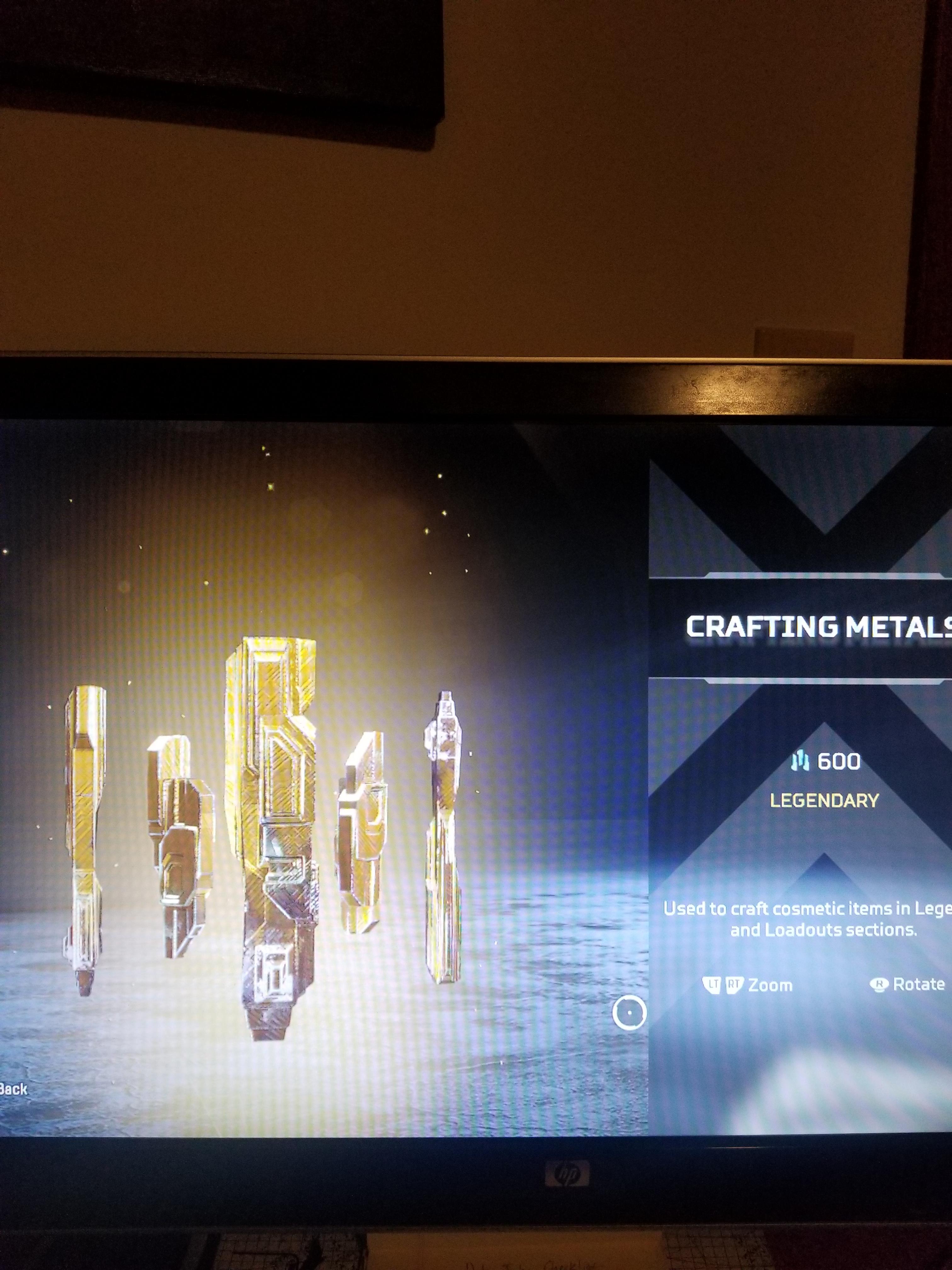 Who else thinks legendary crafting materials should be 1600 (enough to