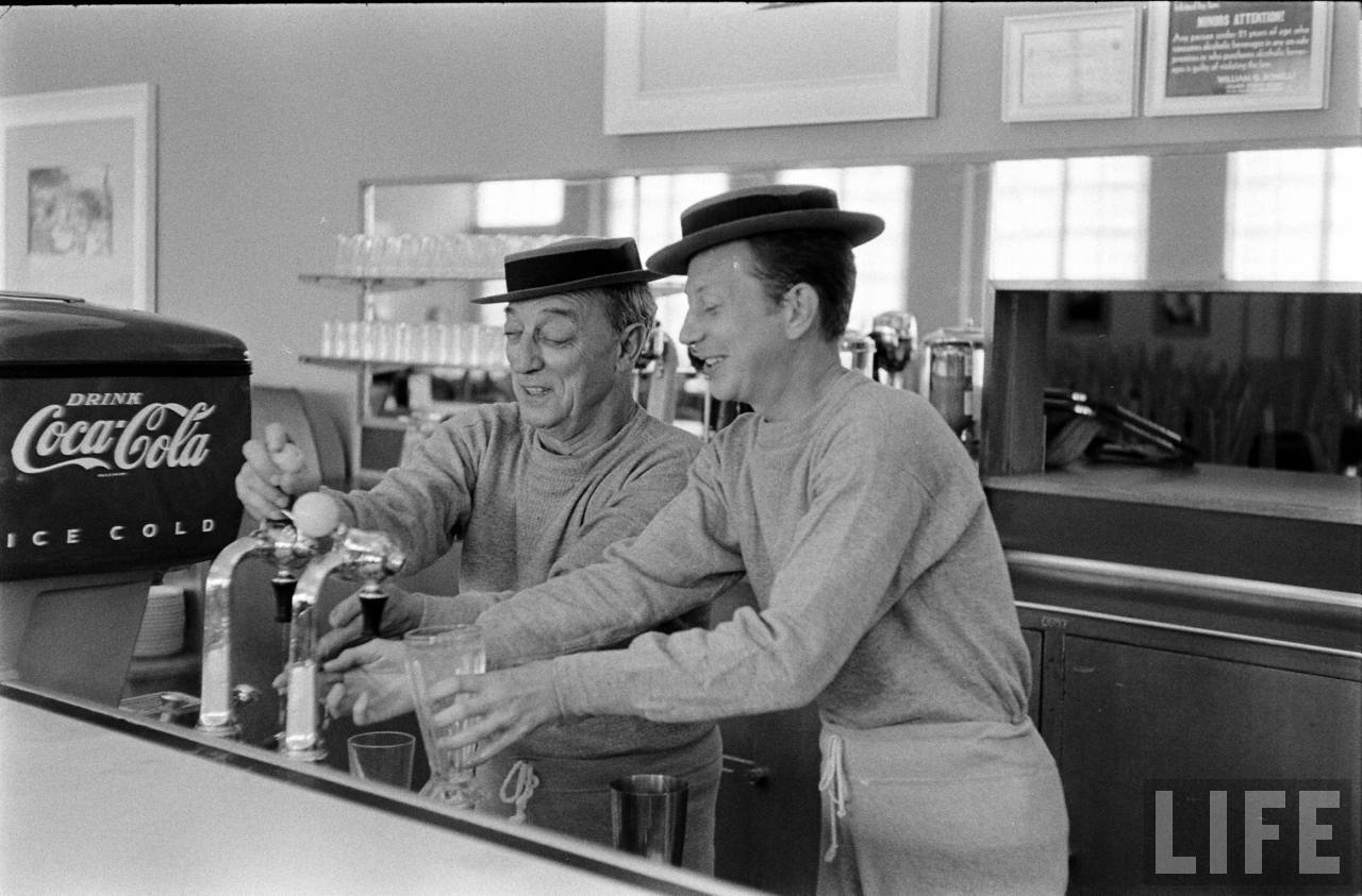 WIPWednesday Buster Keaton coaching Donald O’Connor on how to serve a