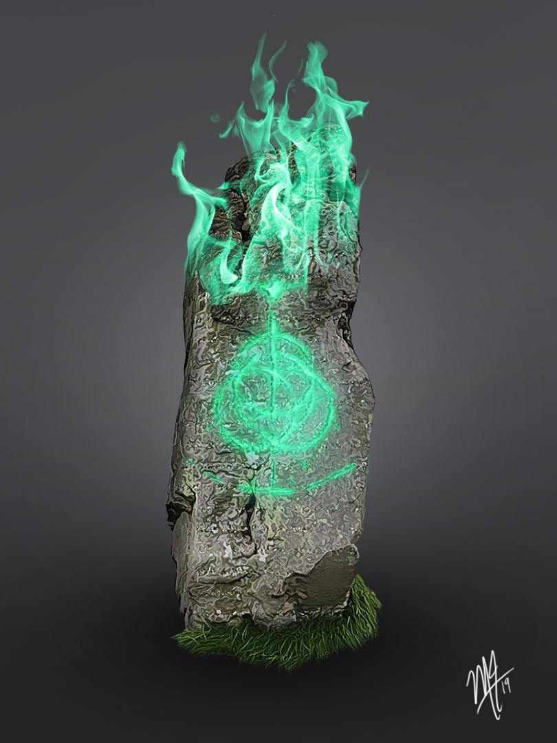 Rune Stone (Bonfire) concept Eldenring