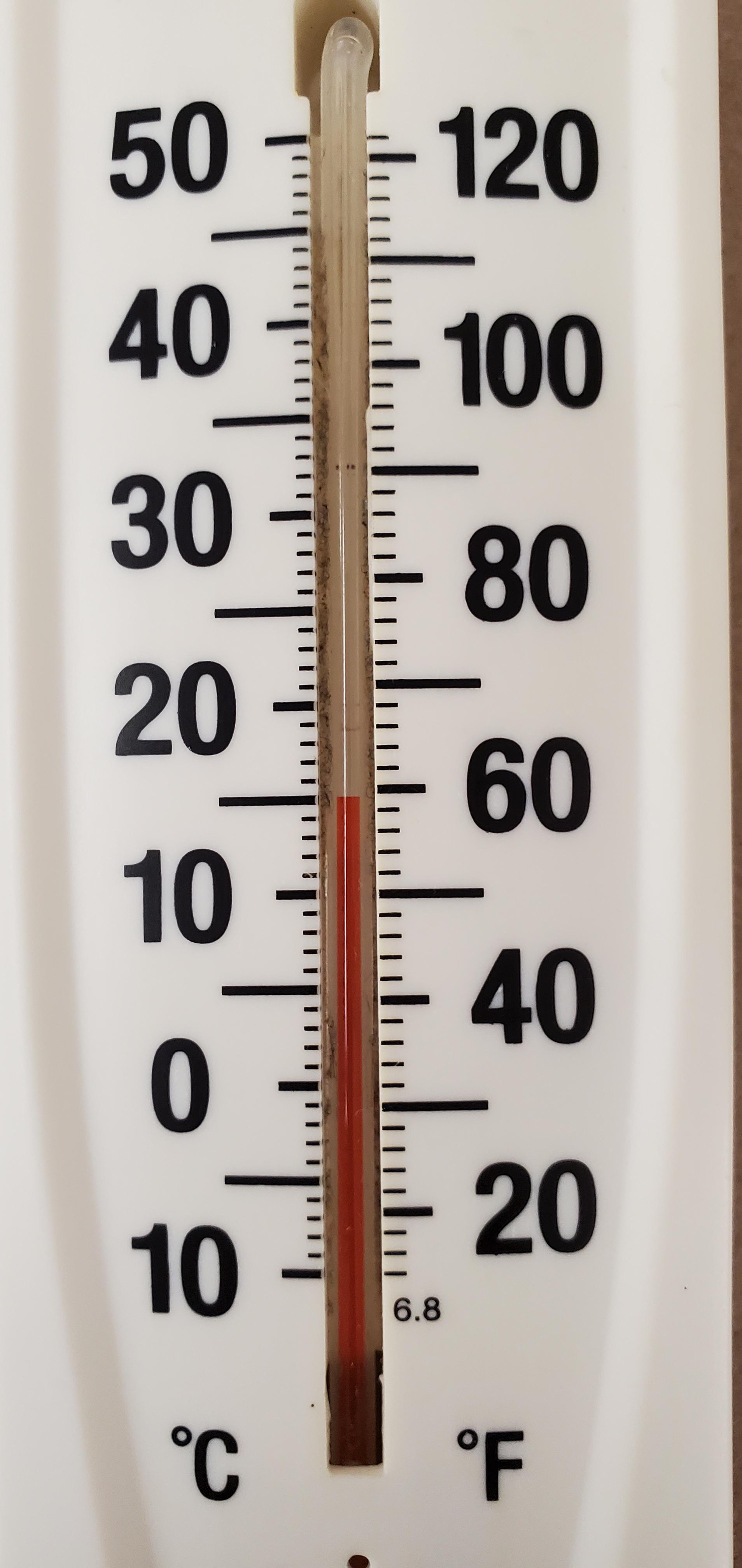 It's been so cold I brought my thermometer in to see how cold it