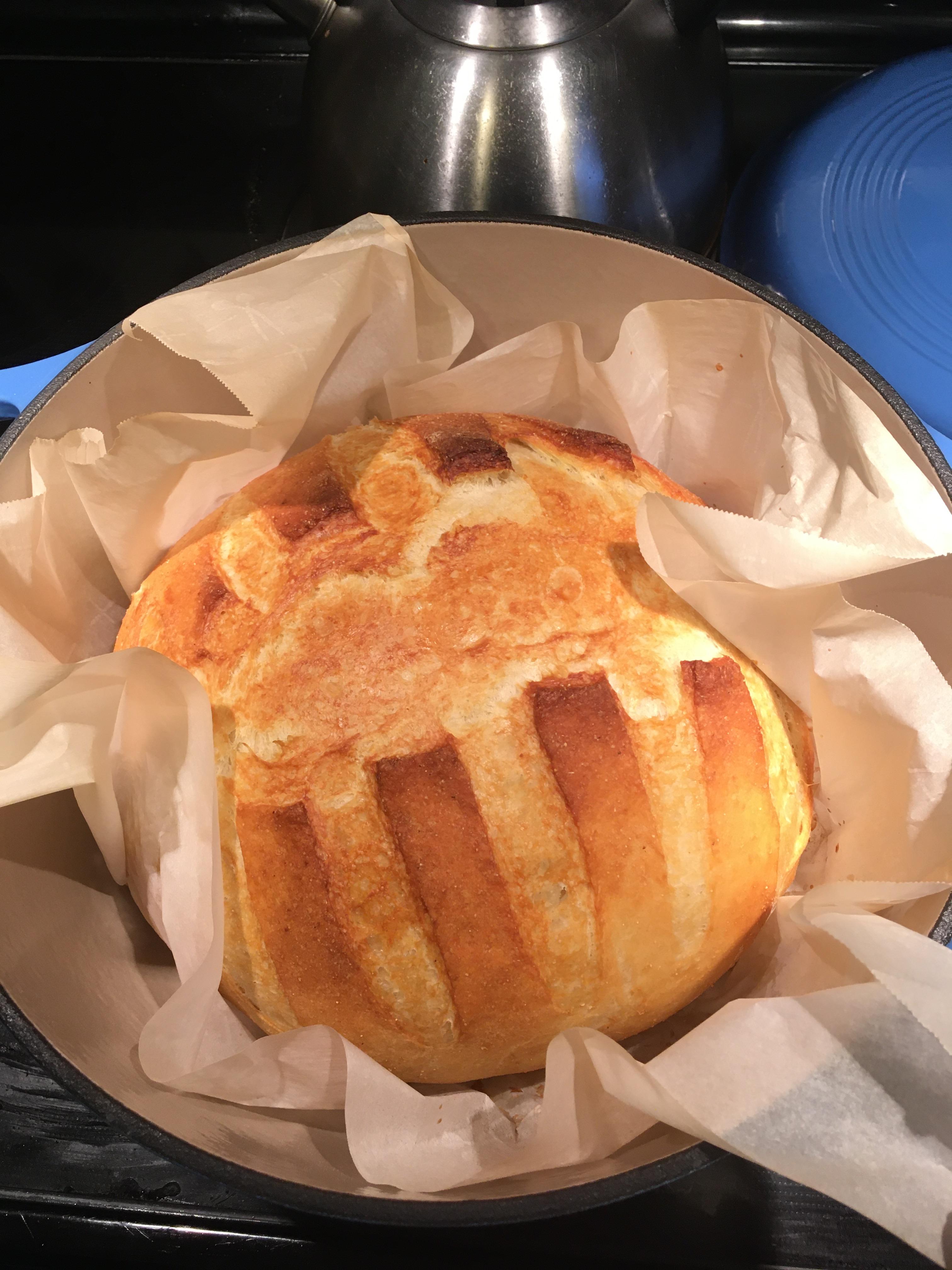 First time baking in my Dutch oven. I'm really impressed with how it