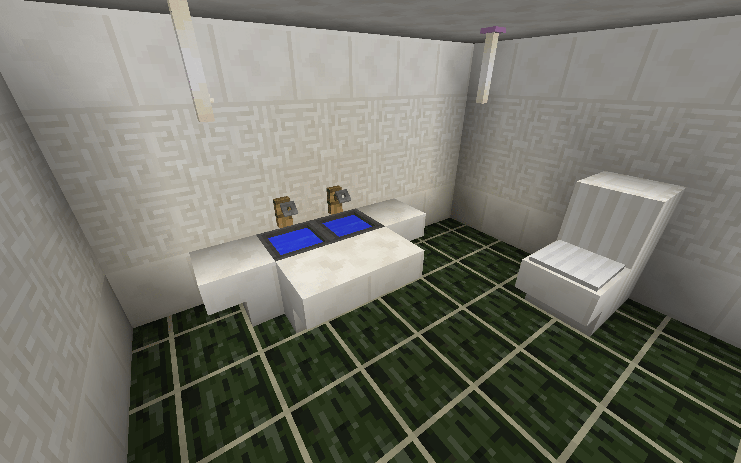 The dried kelp blocks make for a great bathroom tile, funnily enough