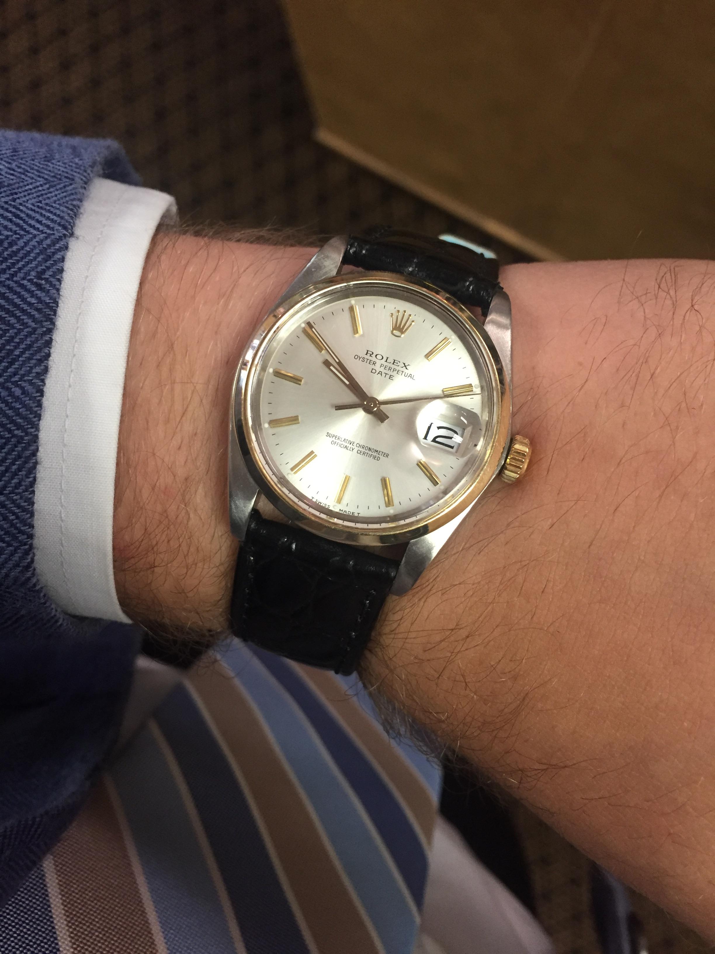 Rocking the oyster date today. Anybody else love vintage entry level