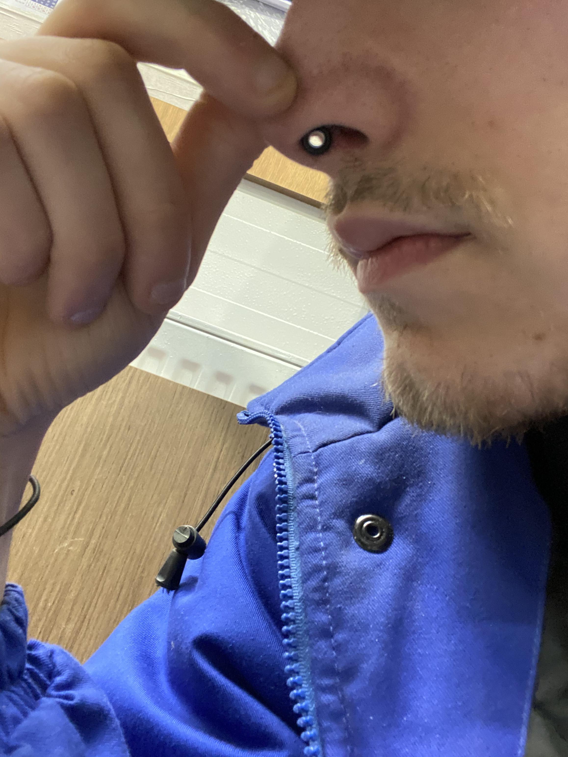 Lost my 3mm septum in the shower last night so i had to stretch it up