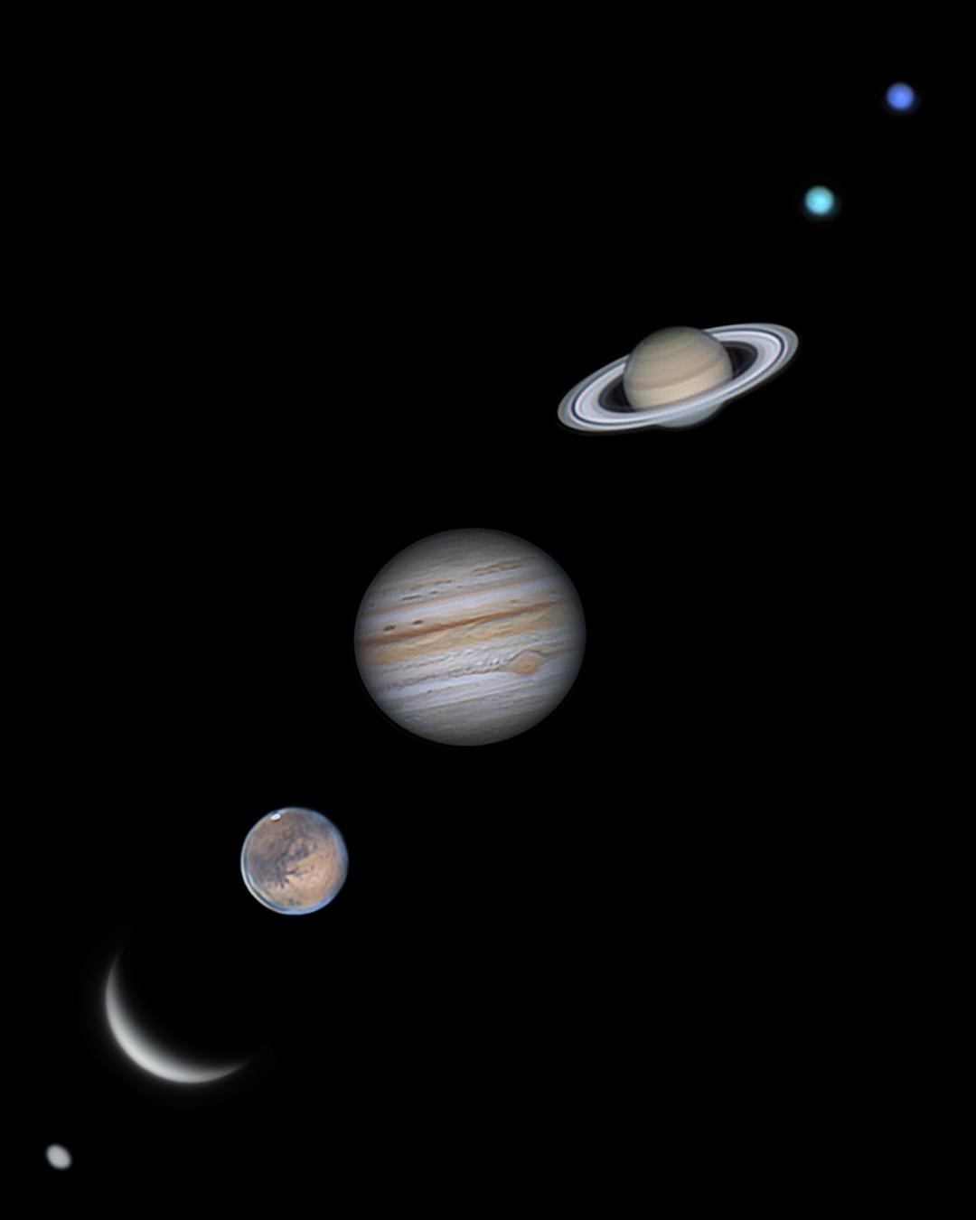 of our Solar System through my telescope r/spaceporn