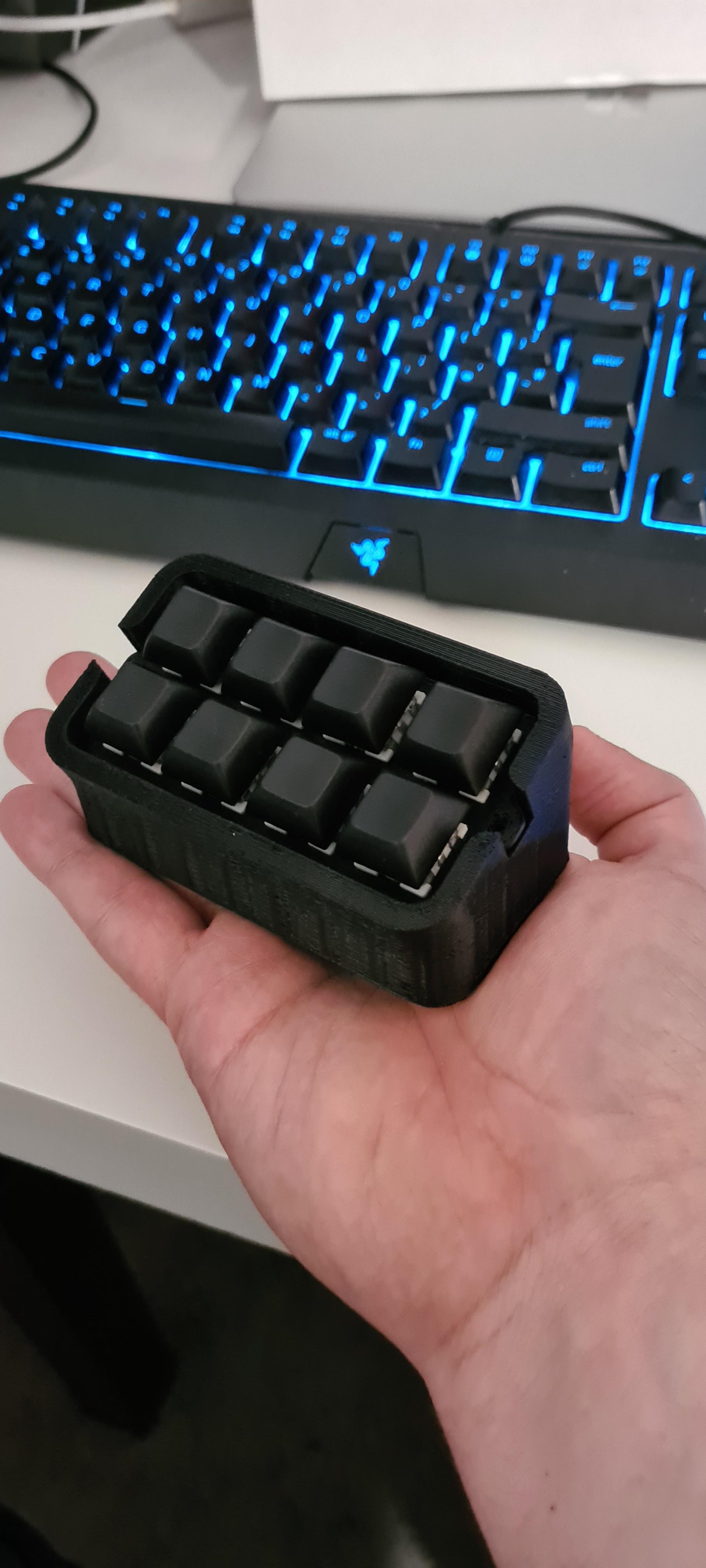 Does this count? My mini 3D printed keyboard made with cherry MX reds