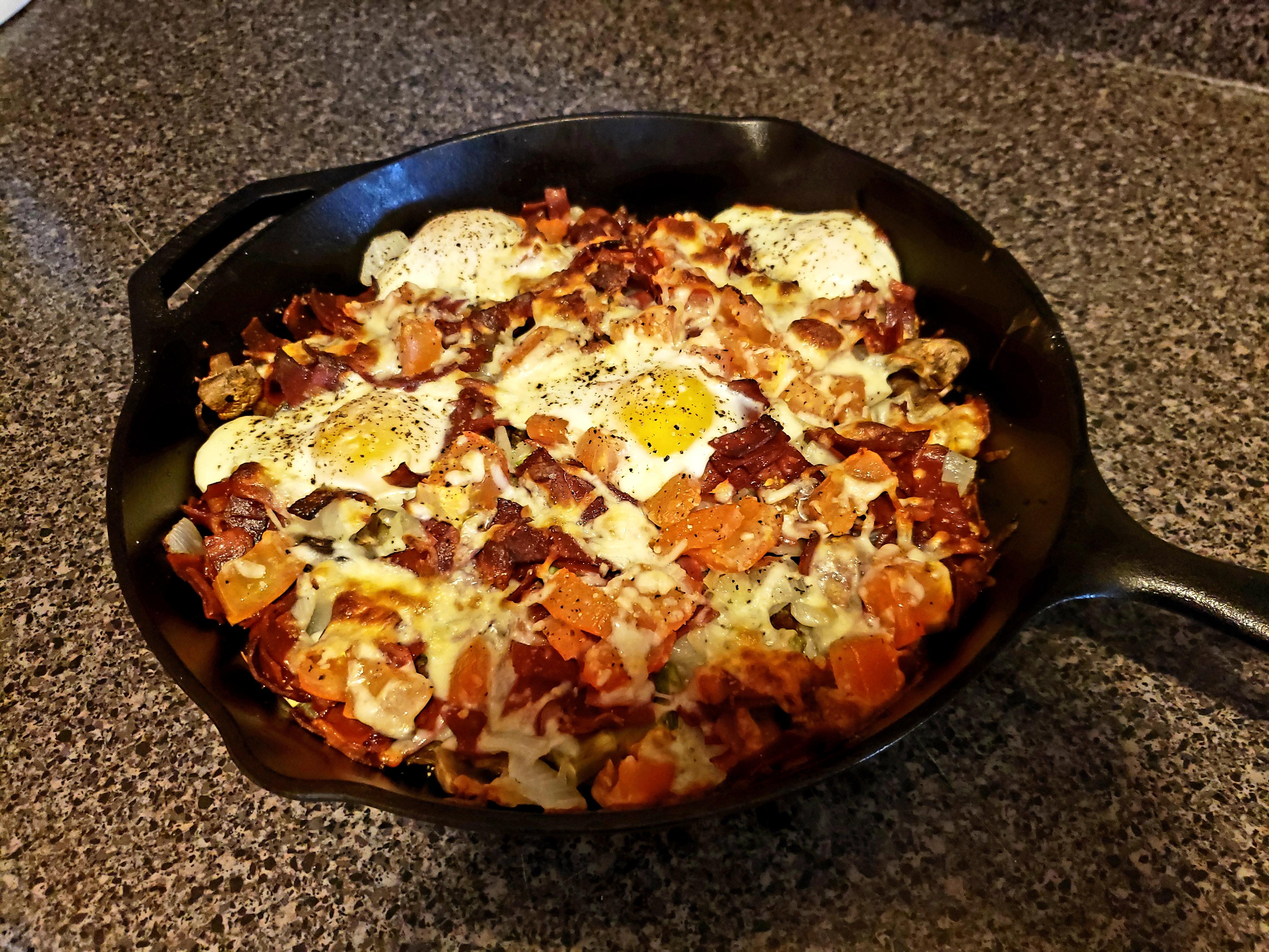 Breakfast skillet for dinner r/castiron