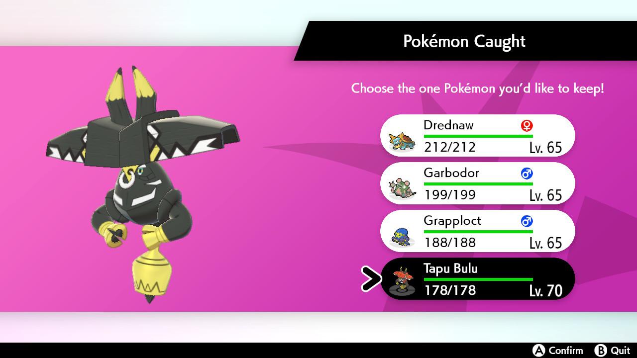 [Gen 8] After a really quick 16 adventures, Tapu Bulu decided to shine