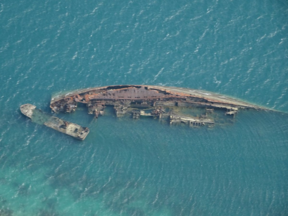 The remains of the SS Alkimos, a Liberty ship which ran aground north