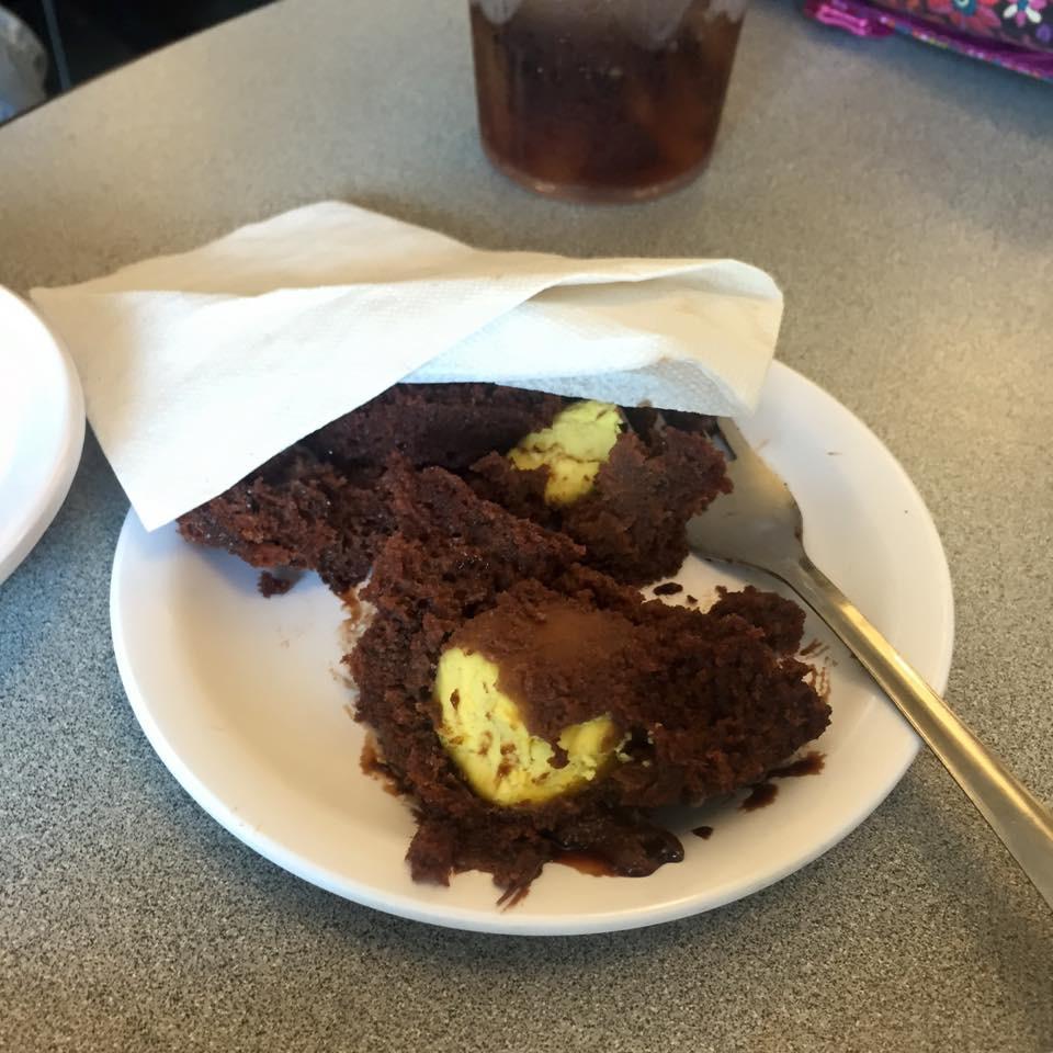 The first and last time I ate at the cafeteria, ft whole egg in