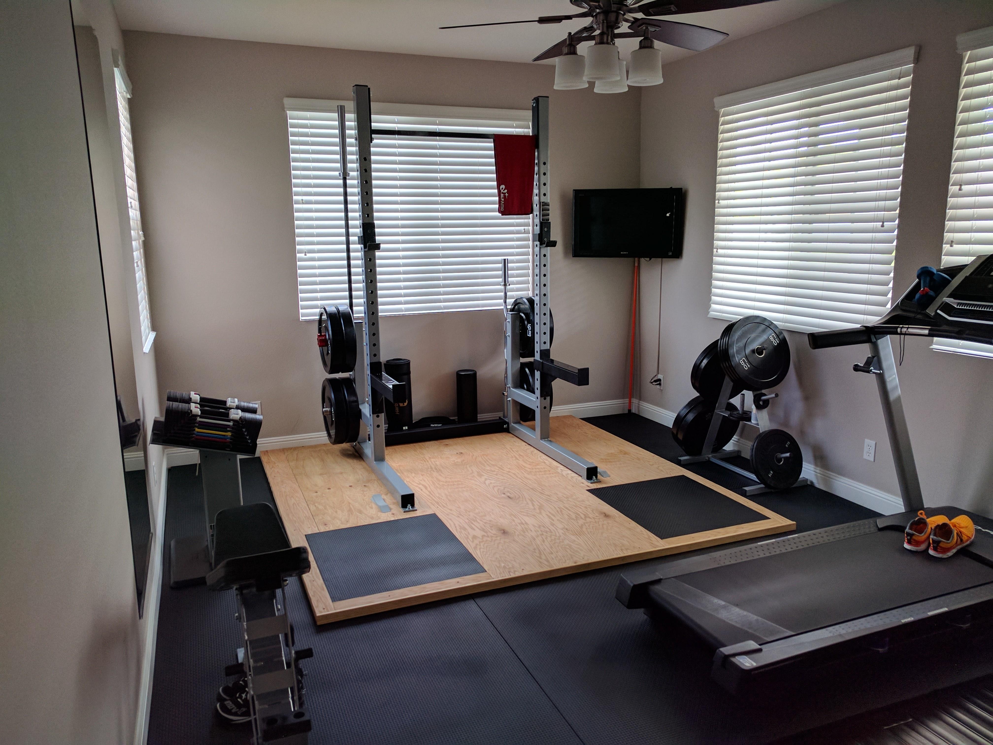 Our updated 12x12 gym. r/homegym