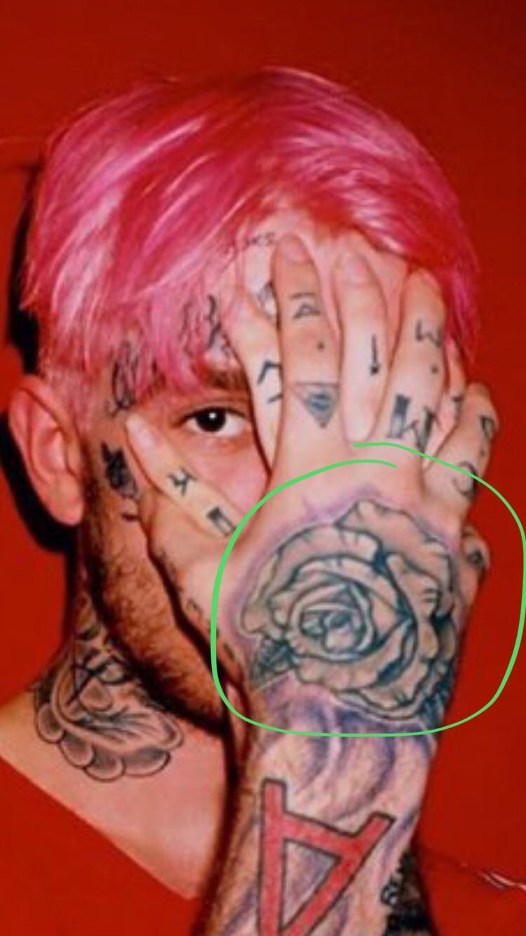 Sketch Lil Peep Rose Tattoo