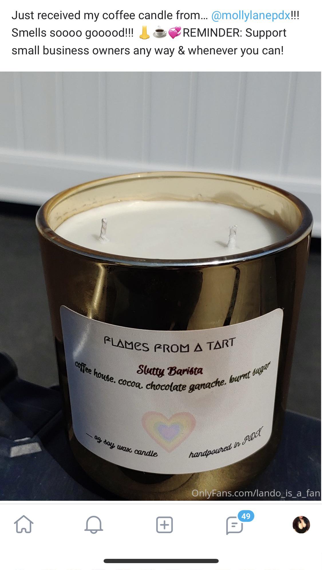 I made this beautiful coffee candle and one of my subscribers bought it and posted about it