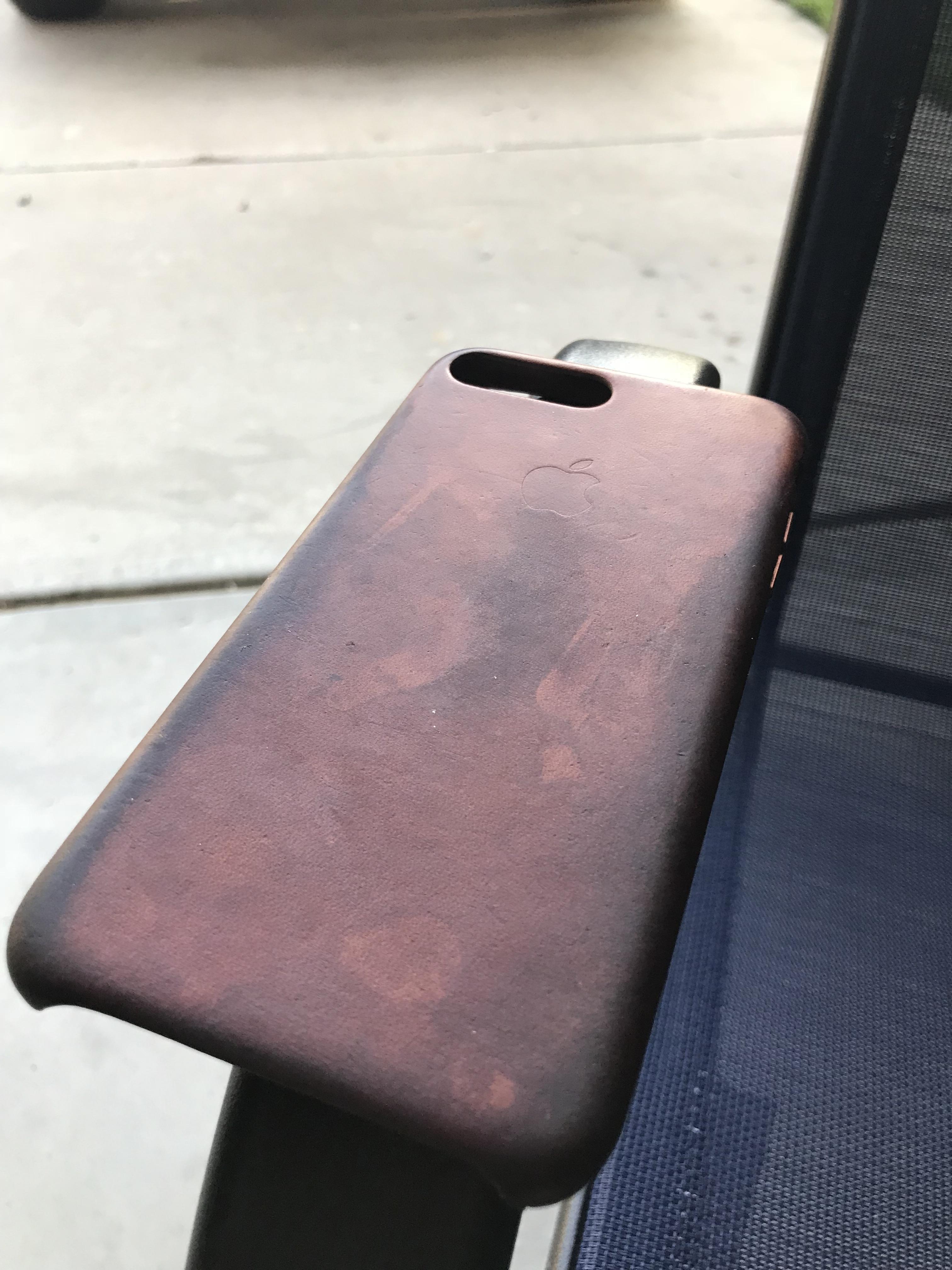 my iphone leather case after roughly two months of use r/iphone