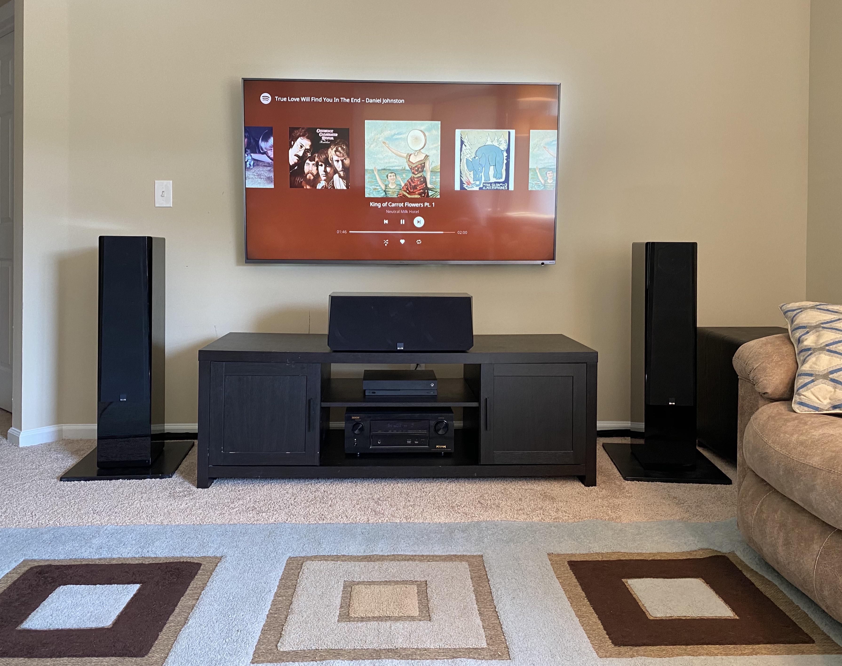 Did some cable management. SVS prime towers. r/audiophile