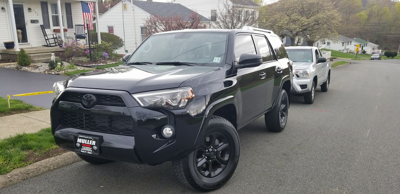 Brand new 2018 SR5 with a blackout package done by Muller Toyota in