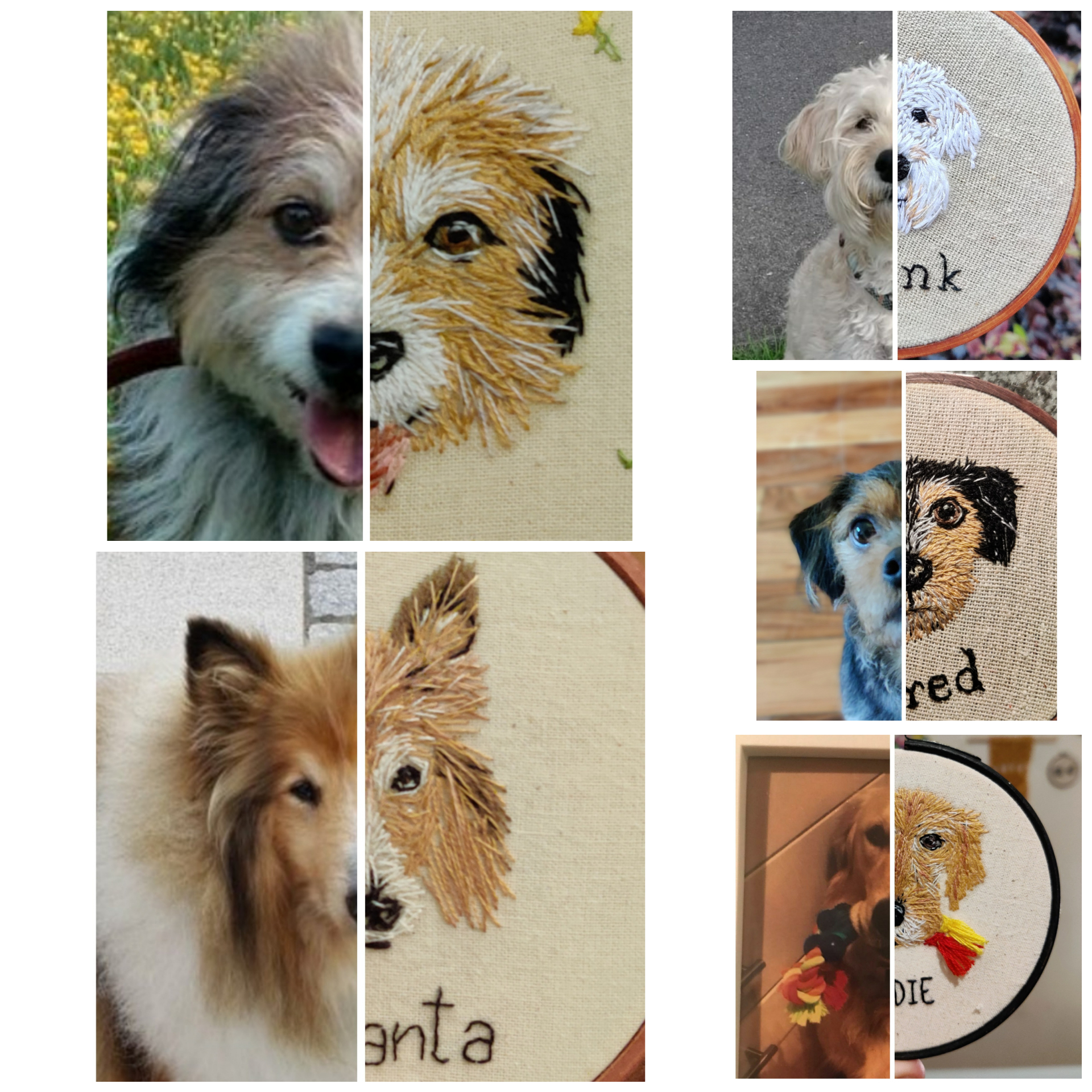 Embroidered pet portraits r/CraftyTrolls
